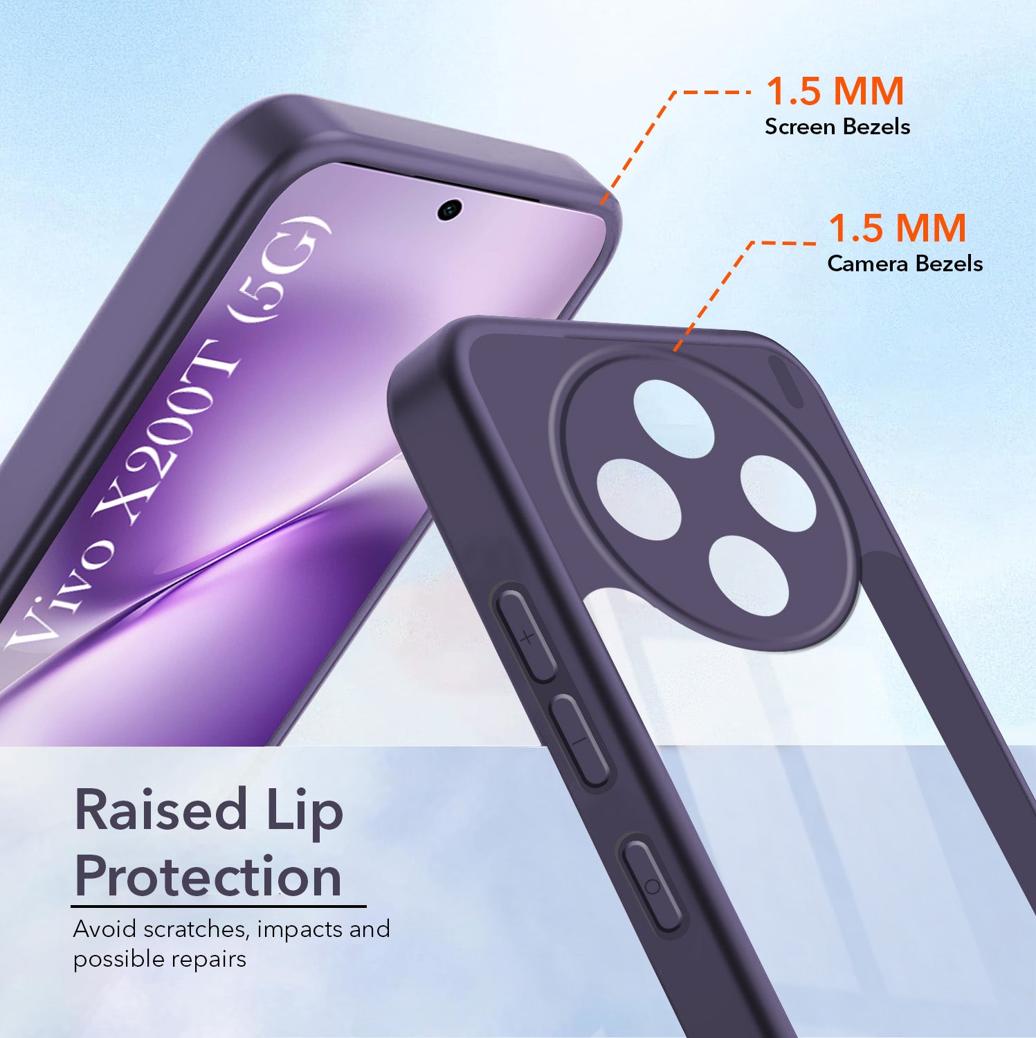 For Vivo X200T Back Cover Case Ultra-Hybrid (Lifetime Anti Yellow | Anti Scratch | Crystal Clear Shockproof)