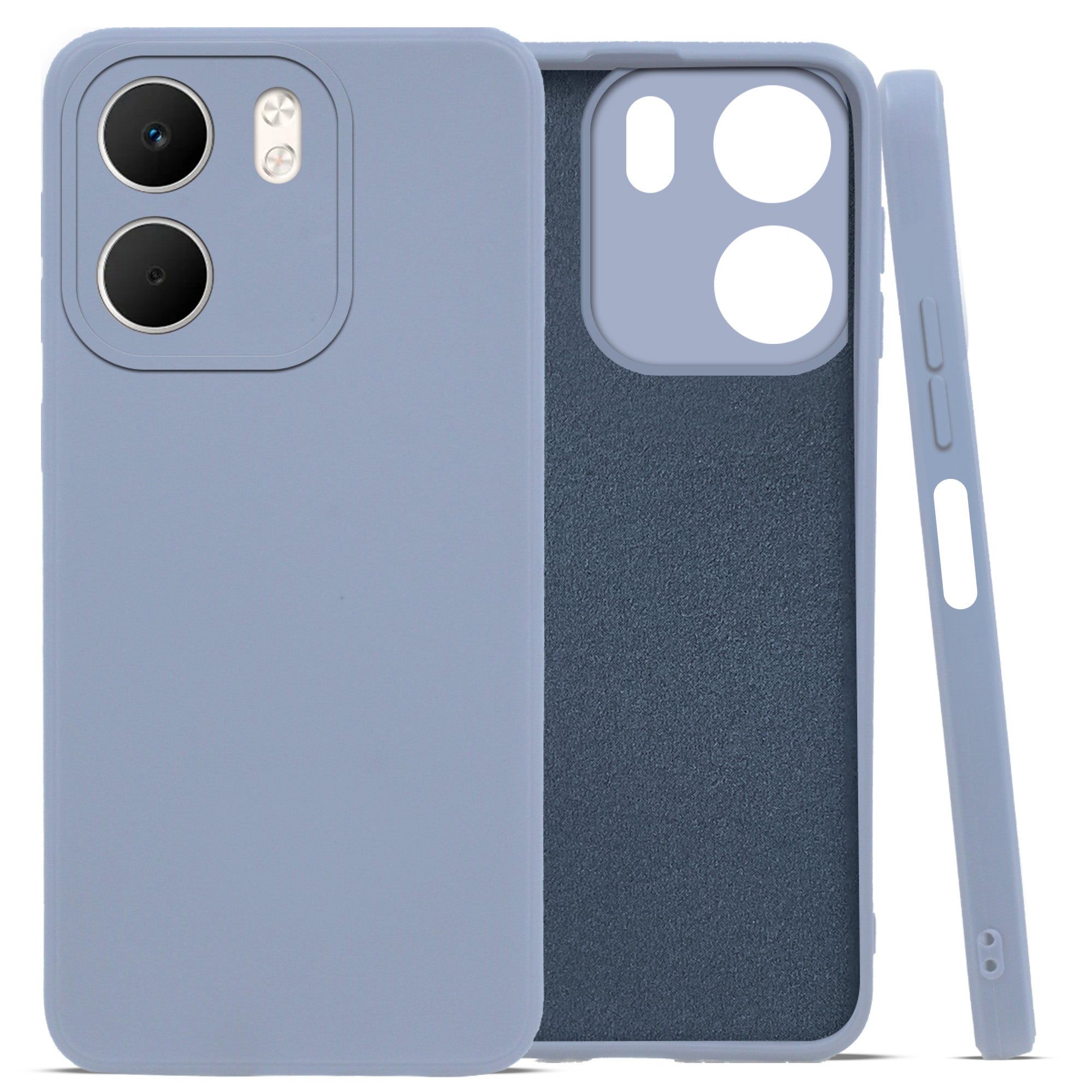 For Oppo A5X Back Cover Case (Matte Finish Silicone with Inside Fiber cloth) (Matte Finish Silicone with Inside Fiber cloth)