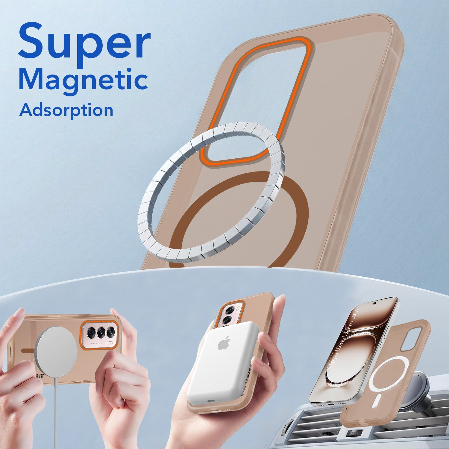 For Oppo Reno12 Pro 5G | Oppo Reno 12 Pro 5G Back Cover Case (Soft Touch | Camera Bump Protection | MagSafe Compatible | Matte Finish)