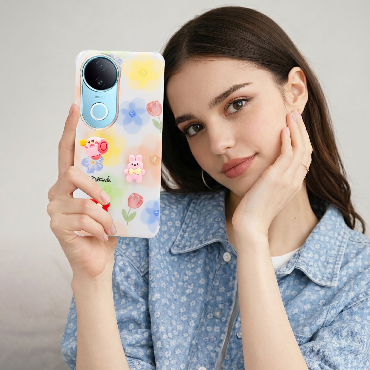 For Vivo iQOO Z10R Back Cover Case (3D Cute Cartoons | Hard Back Side Soft | Matte Premium Finish | HD Printing)