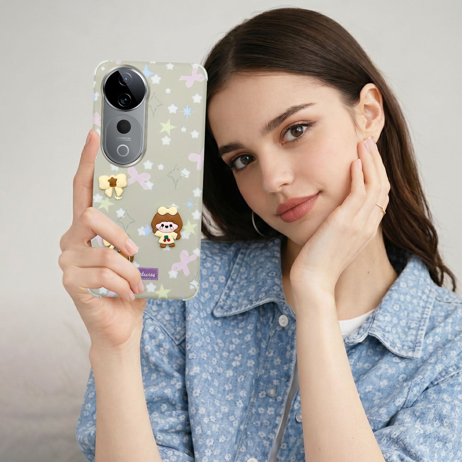 For Vivo T3 Ultra Back Cover Case (3D Cute Cartoons | Hard Back Side Soft | Matte Premium Finish | HD Printing)
