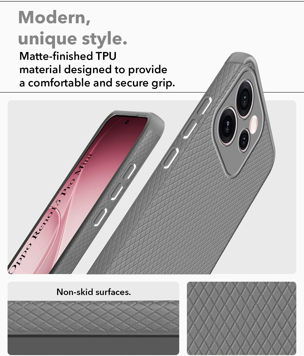 For Oppo Reno15 Pro Mini 5G | Oppo Reno 15 Pro Mini 5G Back Cover Case  Jkobi Liquid Silicone (Camera Protection | Side Grip Texture | Soft and Flexible)