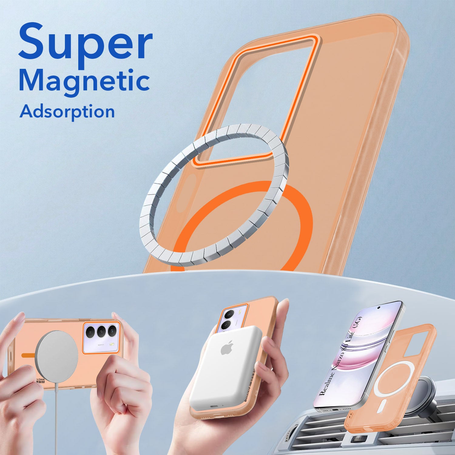 For Realme Narzo 80 Lite 5G Back Cover Case (Soft Touch | Camera Bump Protection | MagSafe Compatible | Matte Finish)