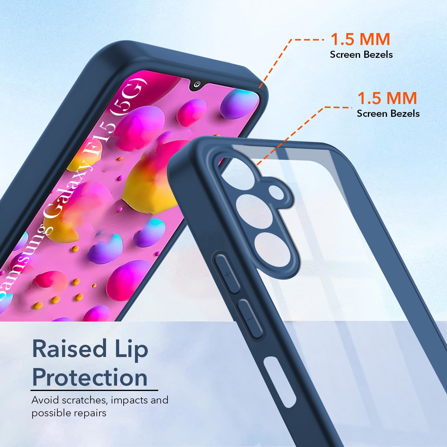 For Samsung Galaxy F15 5G Back Cover Case Ultra-Hybrid (Lifetime Anti Yellow | Anti Scratch | Crystal Clear Shockproof)