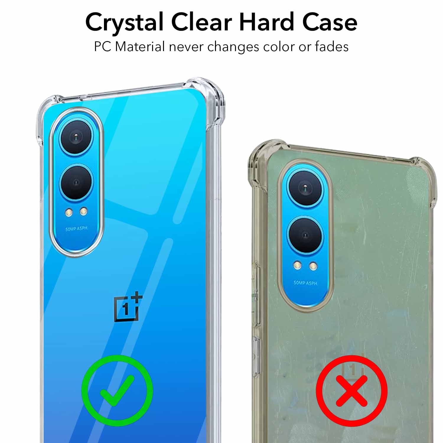 For OnePlus Nord CE 4 Lite Back Cover Case Crystal-Clear Shockproof | Drop & Camera Protection | Hard Polycarbonate)