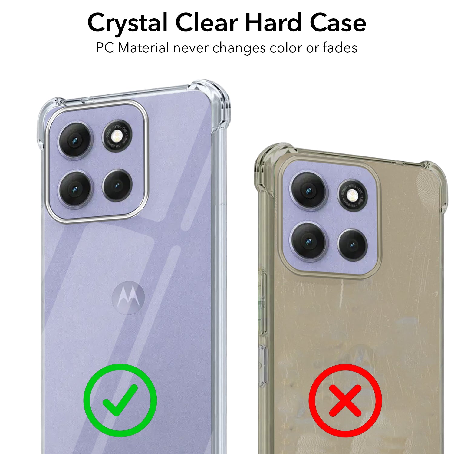 For Motorola Moto G86 Power Back Cover Shockproof Crystal-Clear (Drop & Camera Protection | Hard Polycarbonate)