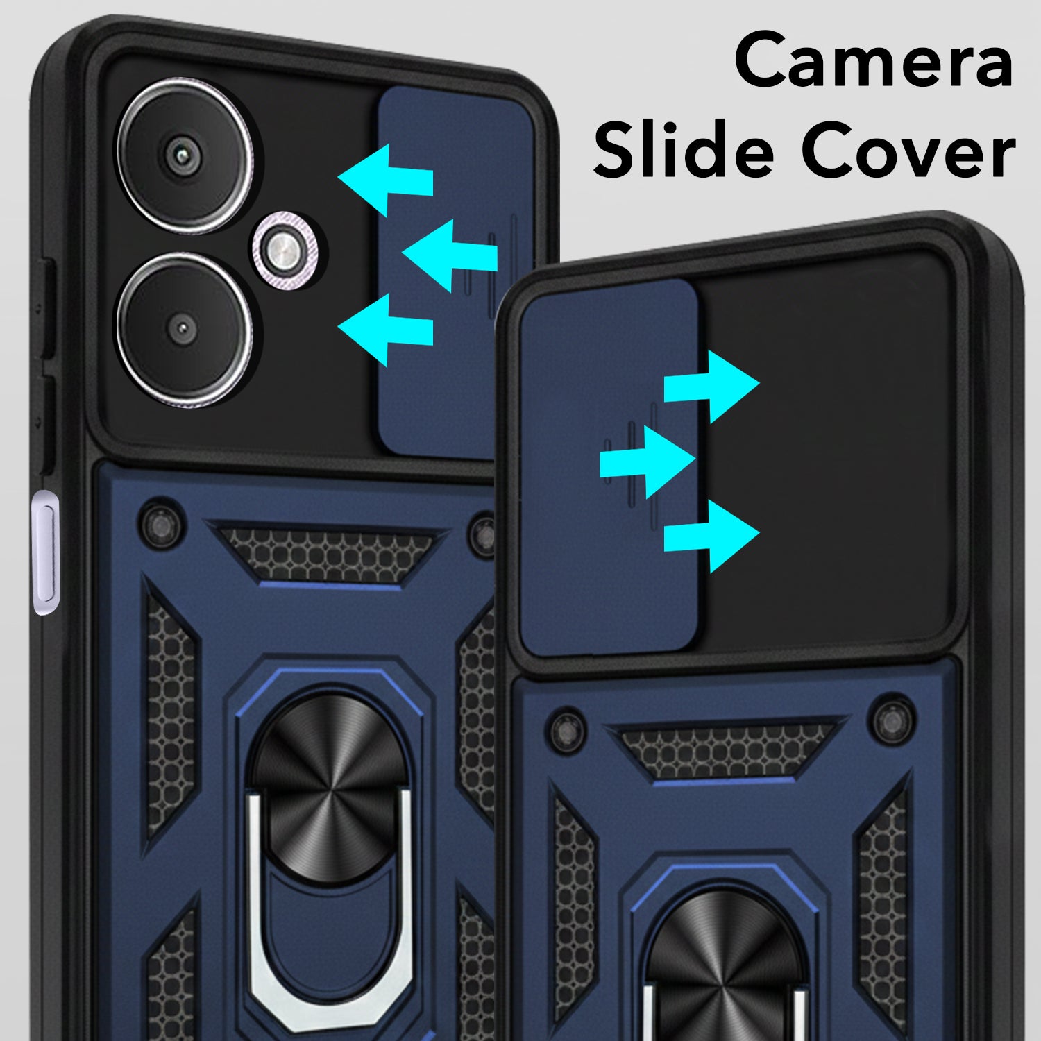 For Xiaomi Redmi 13C 5G Back Case Cover (Hybrid Dual Armor Polycarbonate)