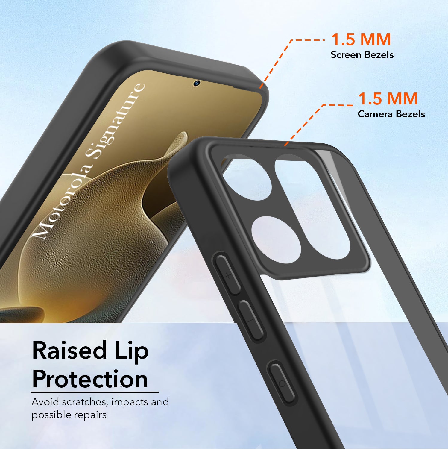 For Motorola Moto Signature 5G Back Cover Case Ultra-Hybrid (Lifetime Anti Yellow | Anti Scratch | Crystal Clear Shockproof)