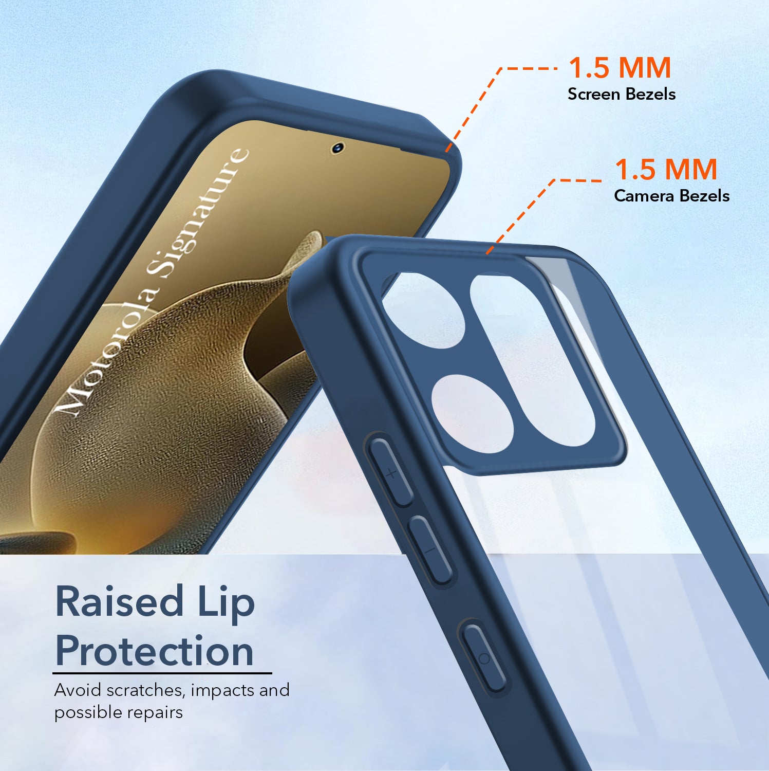 For Motorola Moto Signature 5G Back Cover Case Ultra-Hybrid (Lifetime Anti Yellow | Anti Scratch | Crystal Clear Shockproof)