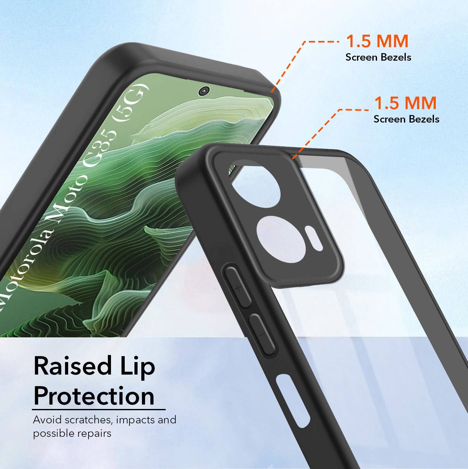 For Motorola Moto G35 5G Back Cover Case (Lifetime Anti Yellow | Anti Scratch | Crystal Clear Shockproof)