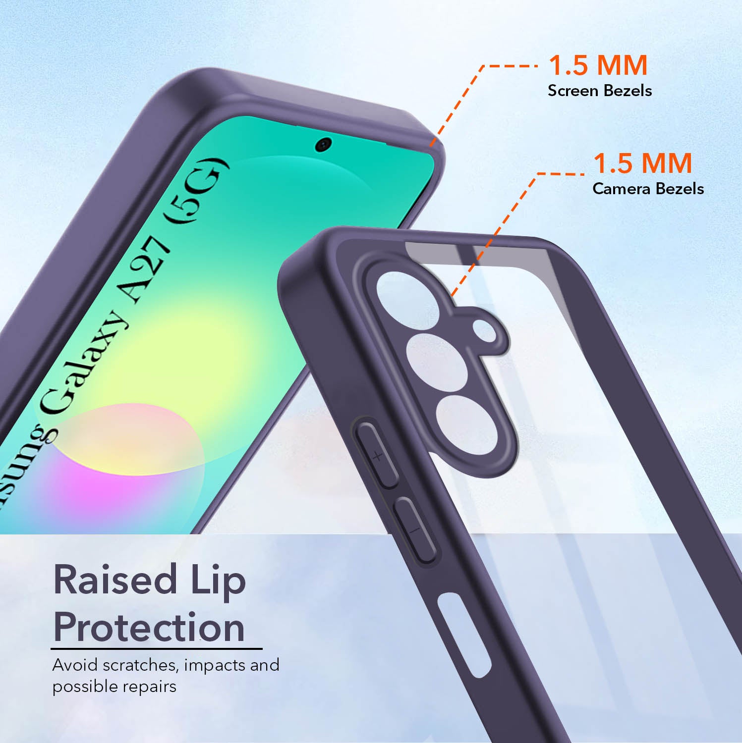 For Samsung Galaxy A27 5G | Samsung Galaxy M47 5G Back Cover Case Ultra-Hybrid (Lifetime Anti Yellow | Anti Scratch | Crystal Clear Shockproof)
