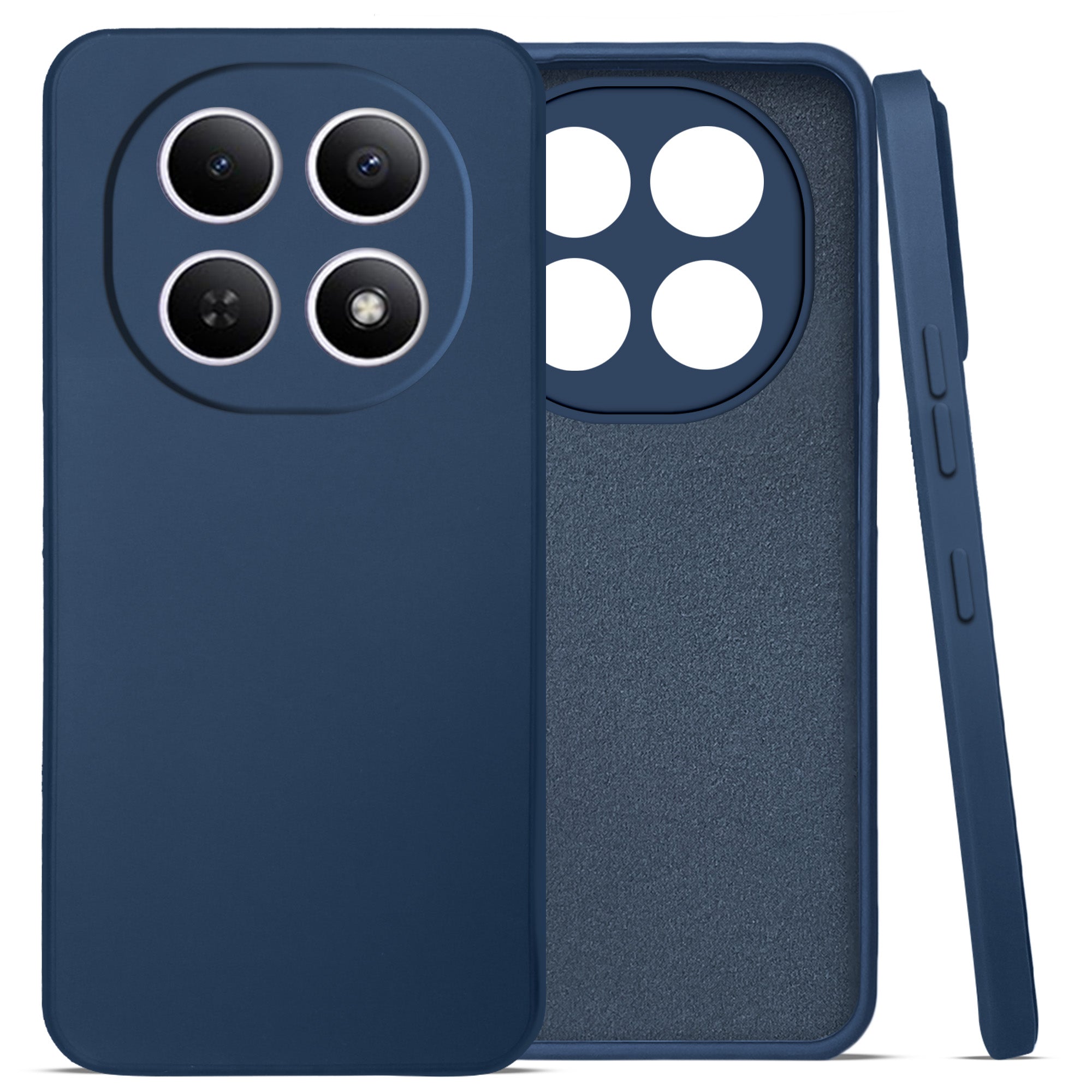 For Poco M8 5G Back Cover Case (Matte Finish Silicone with Inside Fiber cloth)