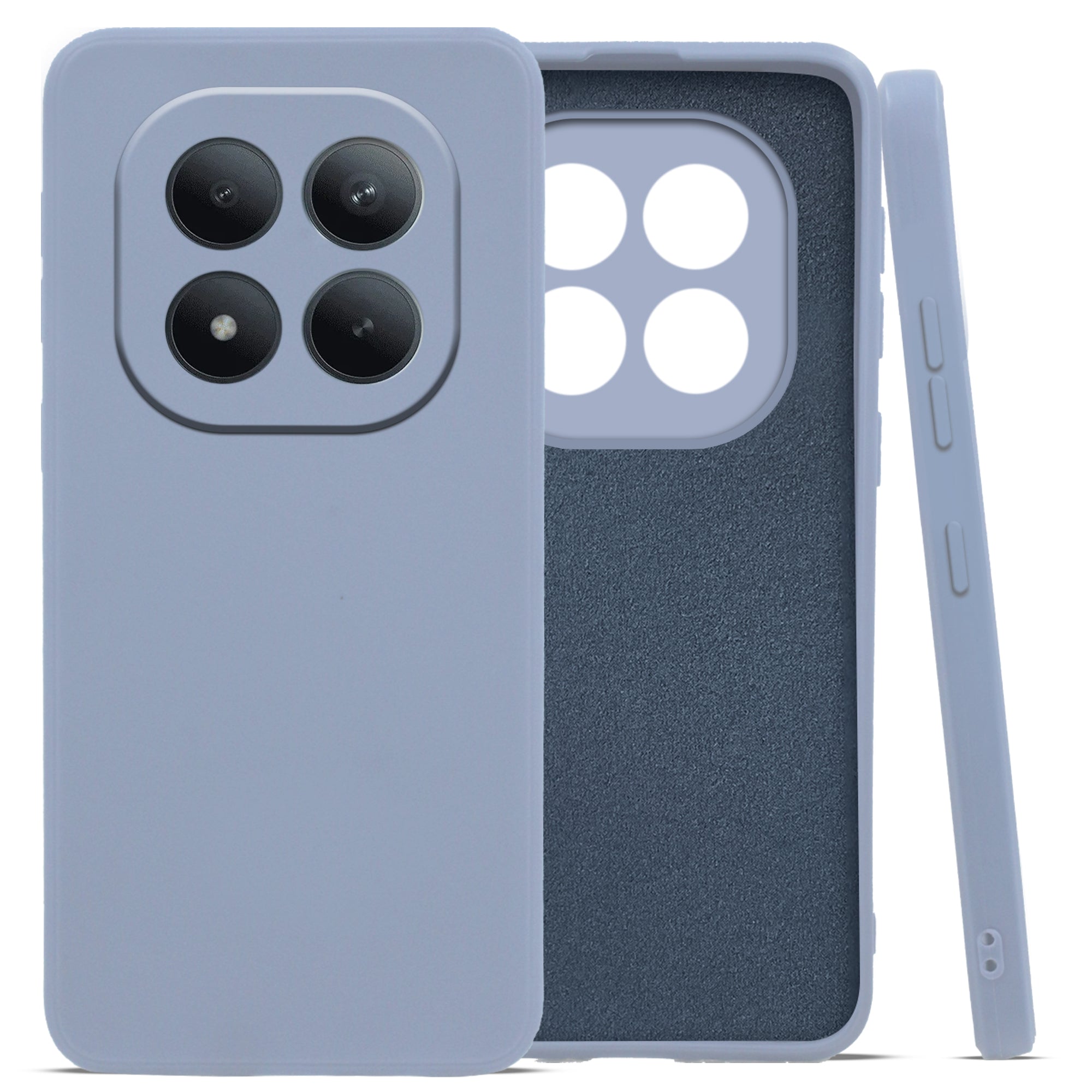 For Xiaomi Redmi Note 15 Pro Plus 5G Back Cover Case (Matte Finish Silicone with Inside Fiber cloth)
