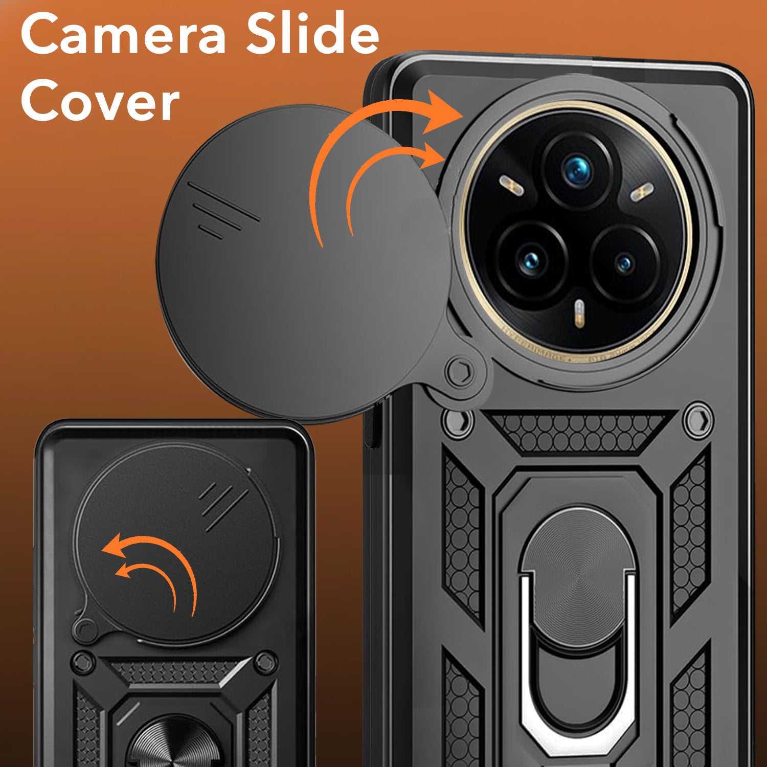 For Realme 14 Pro Plus 5G Back Cover Case (Hybrid Dual Armor Polycarbonate)