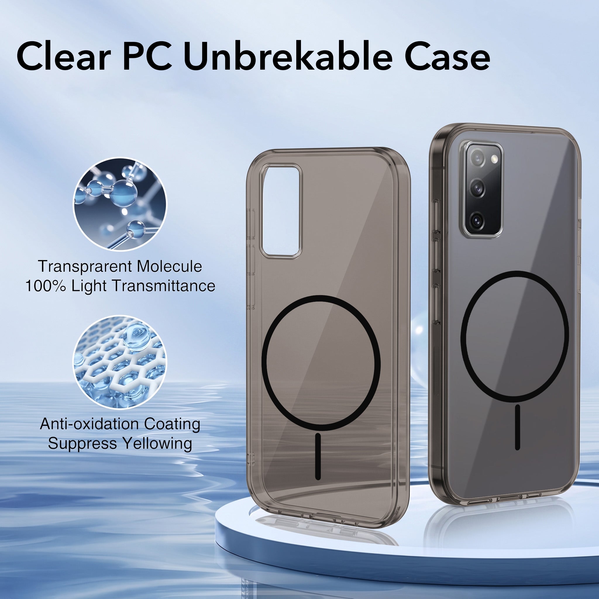 For Samsung Galaxy S20 FE 4G | S20 FE 5G Back Case Cover Crystal Anti Yellow (Unbreakable PC | MagSafe Wireless Charging Support |Camera Protection Bump)