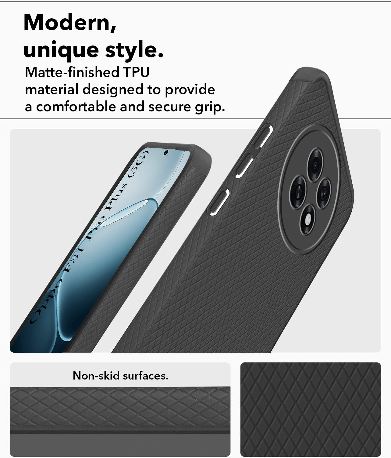 For Oppo F31 Pro Plus Back Cover Case Liquid Silicone (Camera Protection | Side Grip Texture | Soft and Flexible)