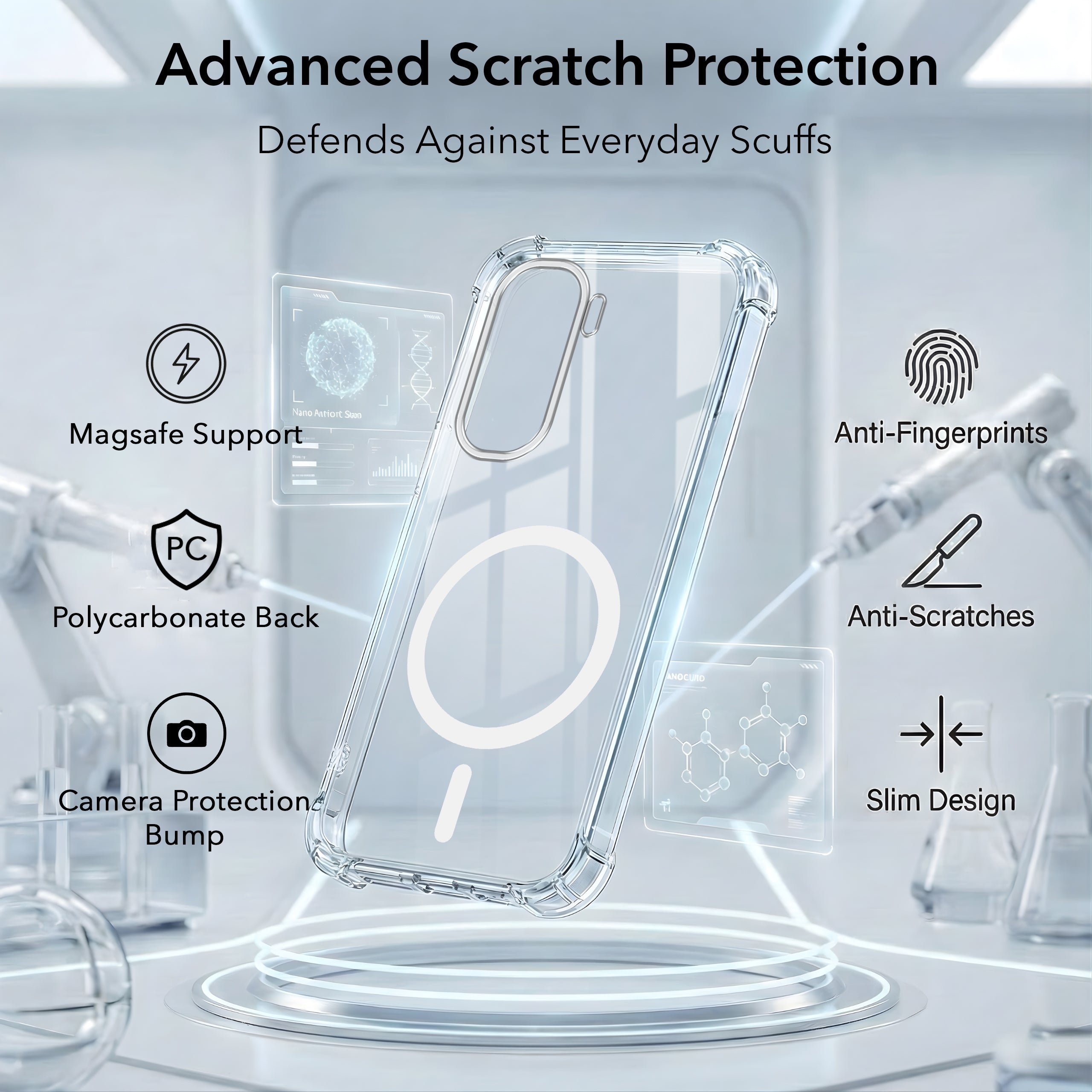 For Vivo T5 Pro 5G Back Cover Shockproof Crystal-Clear (Magsafe Wireless Support | Drop & Camera Protection | Hard Polycarbonate)