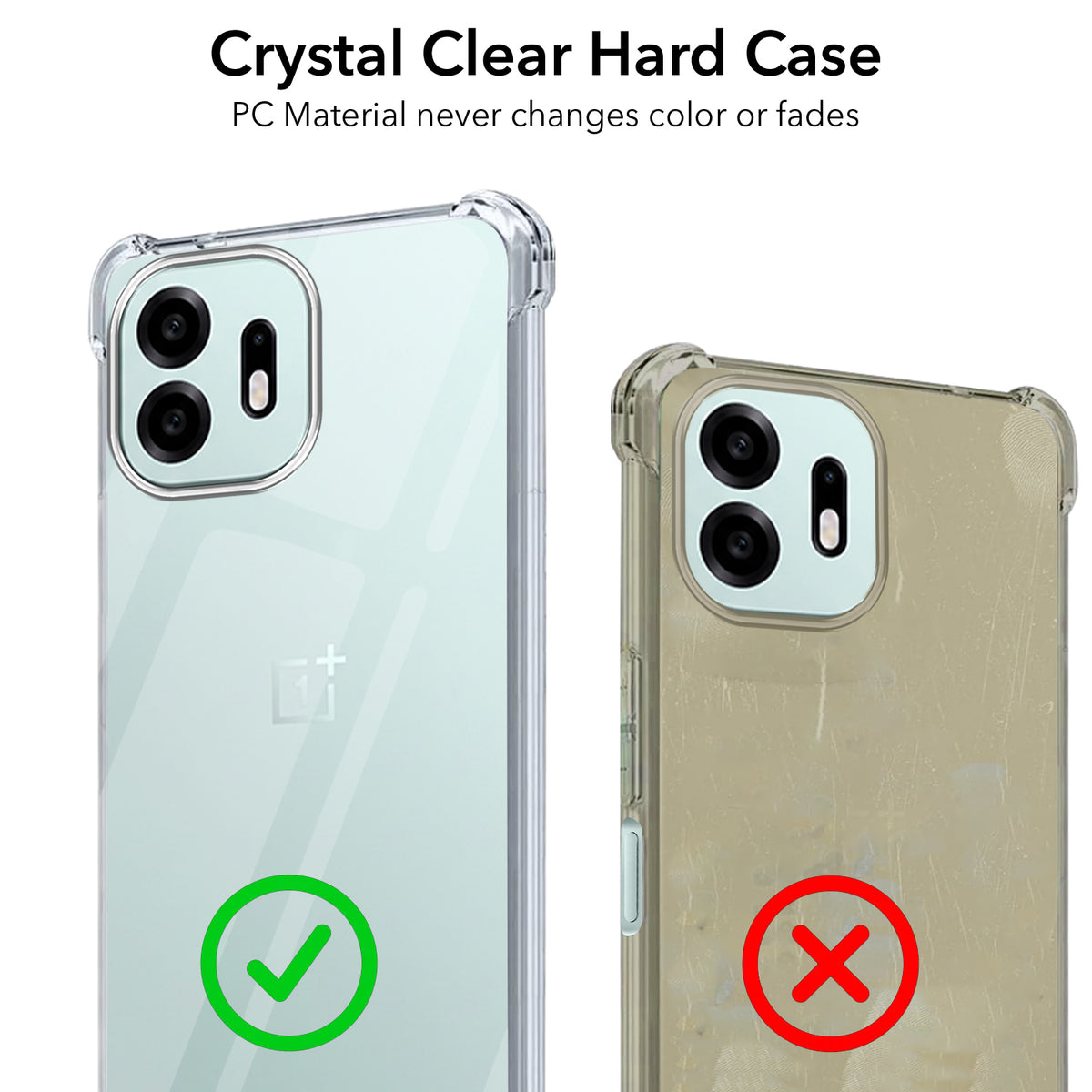 For OnePlus N6 Back Cover Shockproof Crystal-Clear (Drop & Camera Protection | Hard Polycarbonate)