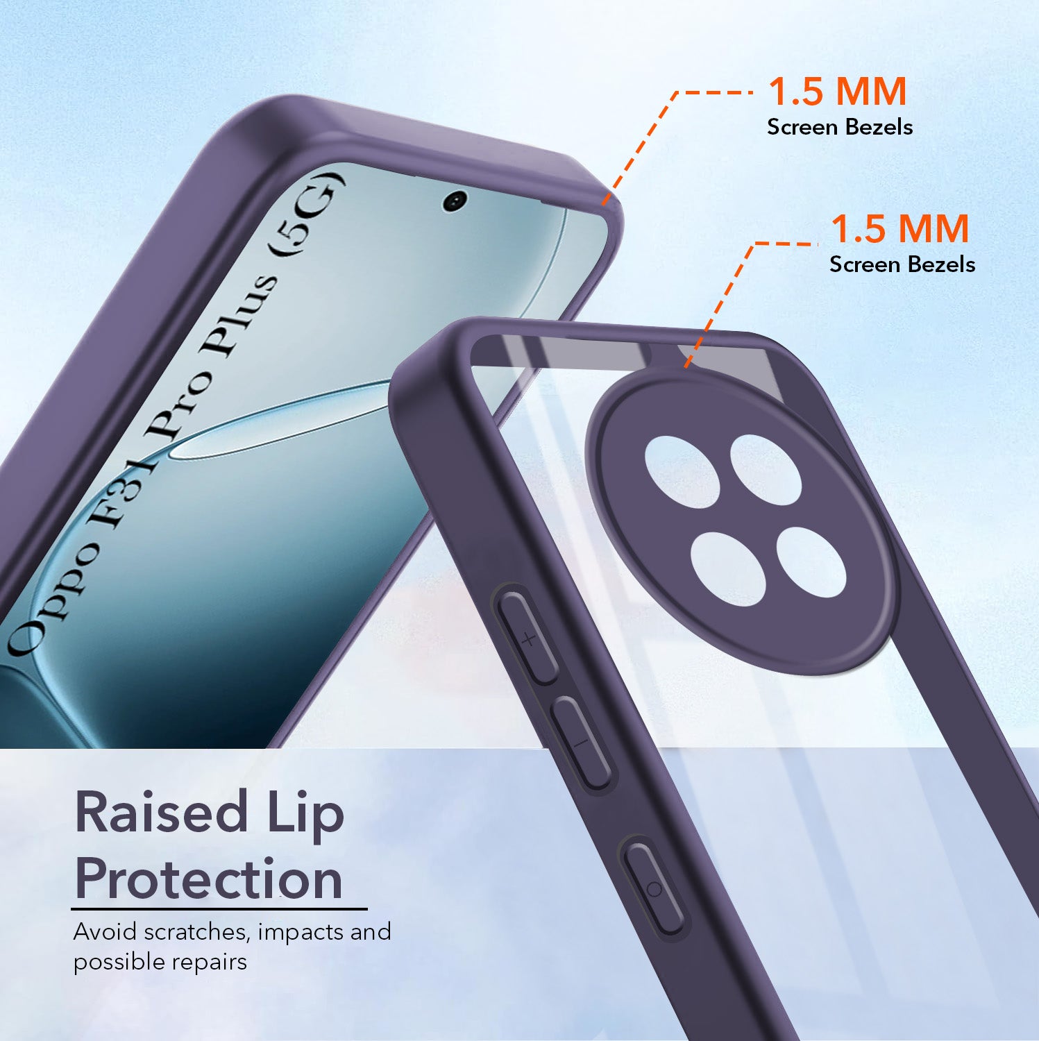 For Oppo F31 Pro Plus Back Cover Case (Lifetime Anti Yellow | Anti Scratch | Crystal Clear Shockproof)