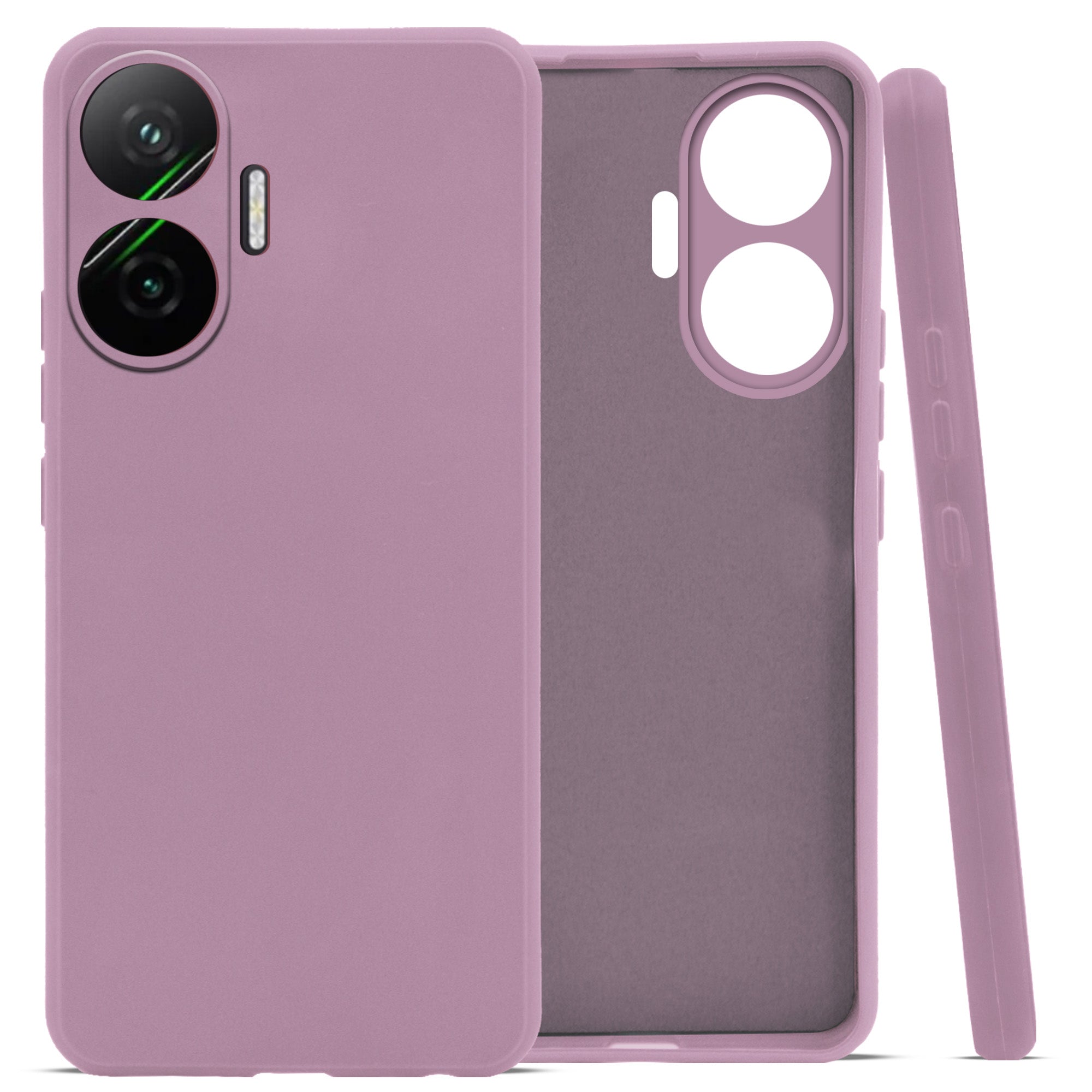 For Xiaomi Poco F7 5G Back Cover Case (Matte Finish Silicone with Inside Fiber cloth)