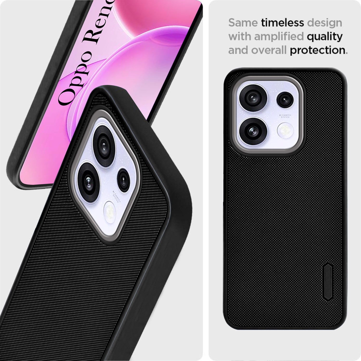 For Oppo Reno 16C 5G Back Cover Case Rubberised (Textured Grip Design | Micro-Fiber Cloth Inside | Slim and Light Weight | Soft Touch and Feel)