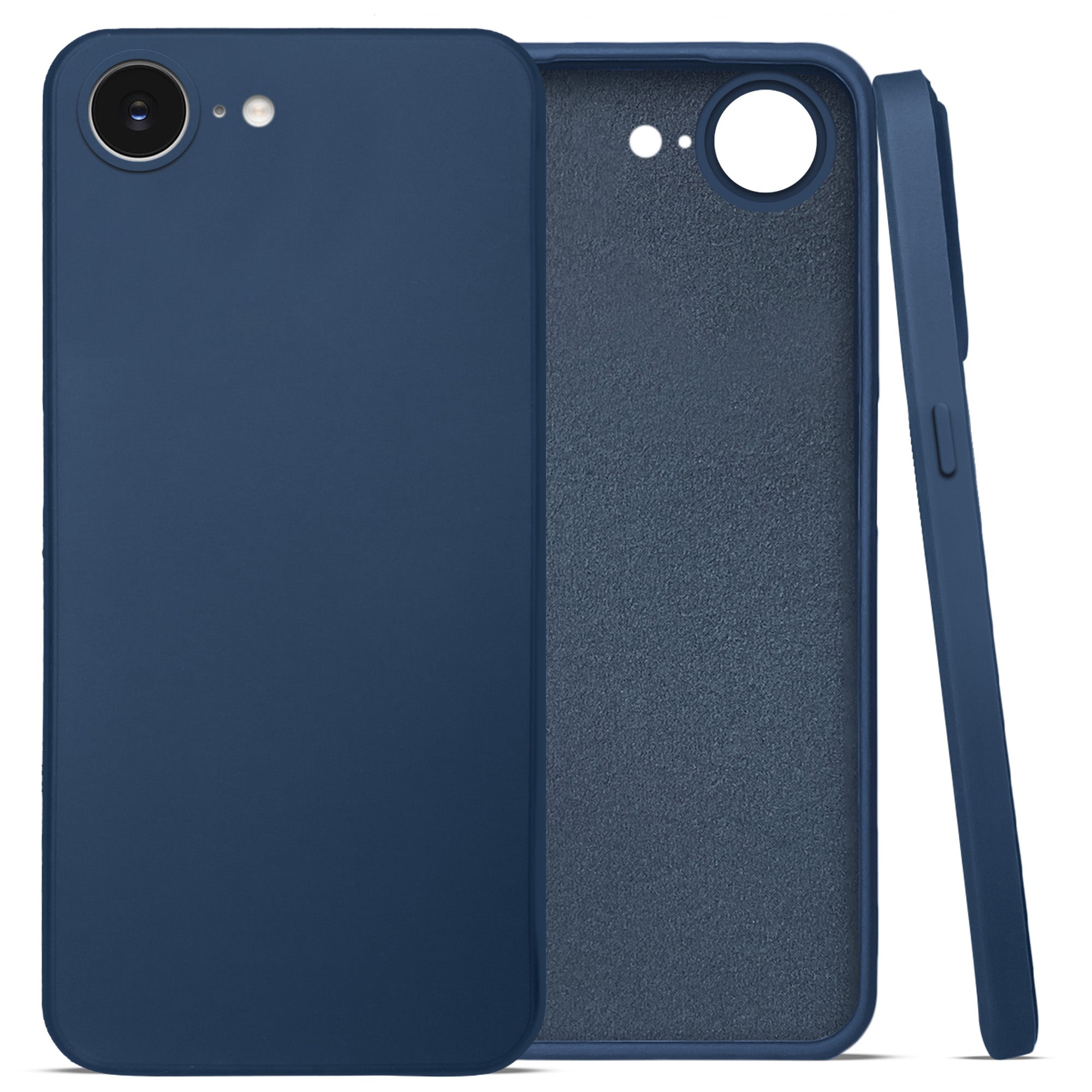 For Apple iPhone 16e | iPhone 17e Back Cover Case (Matte Finish Silicone with Inside Fiber cloth)