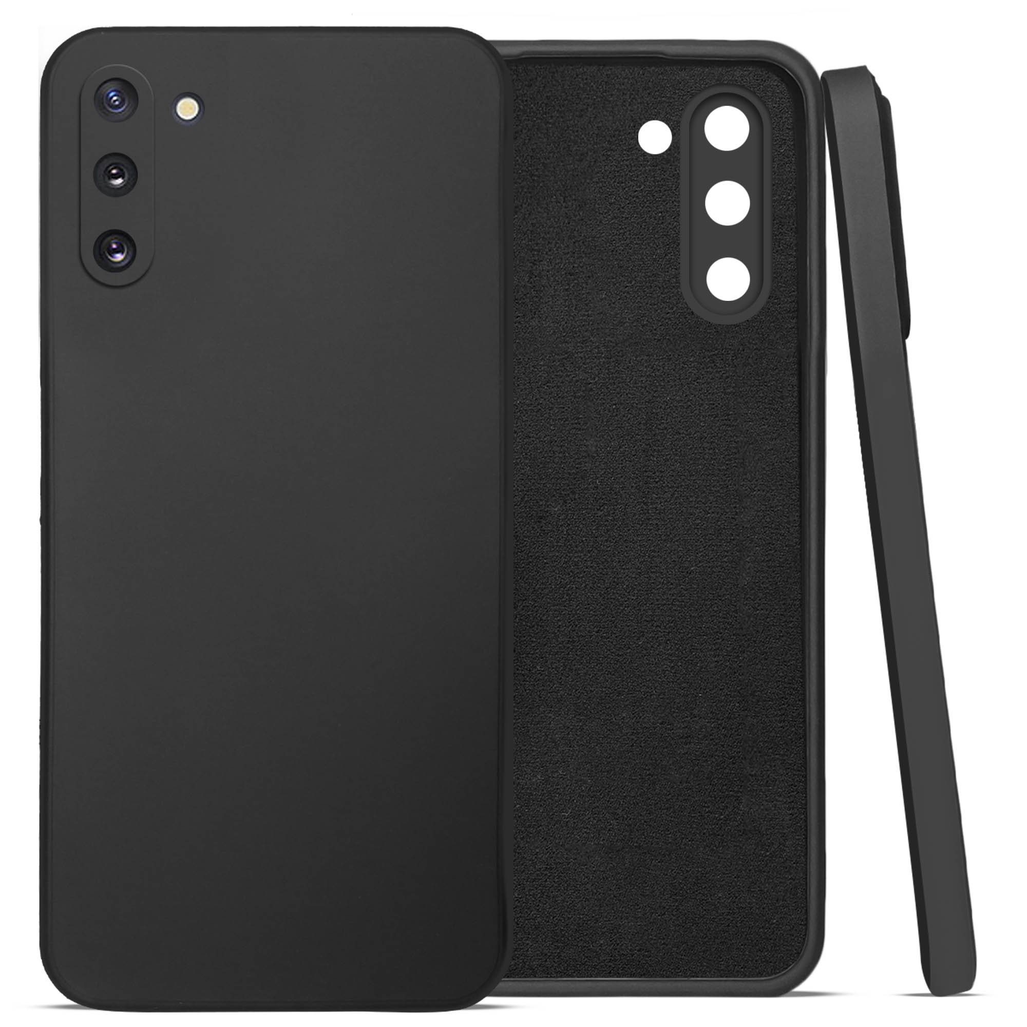 For Samsung Galaxy Note 10 Lite Back Cover Case (Matte Finish Silicone with Inside Fiber cloth)