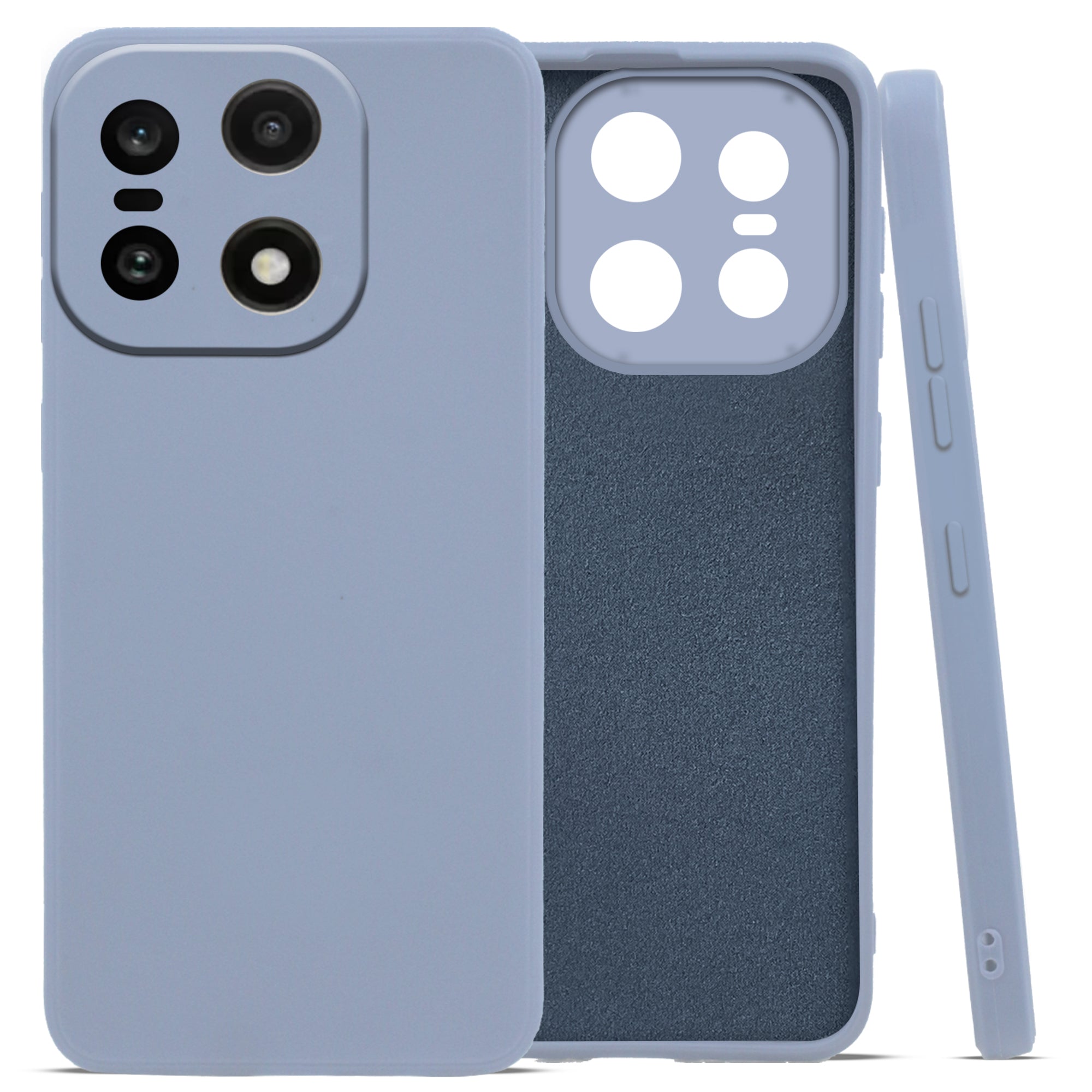 For OnePlus 15 5G Back Cover Case (Matte Finish Silicone with Inside Fiber cloth)