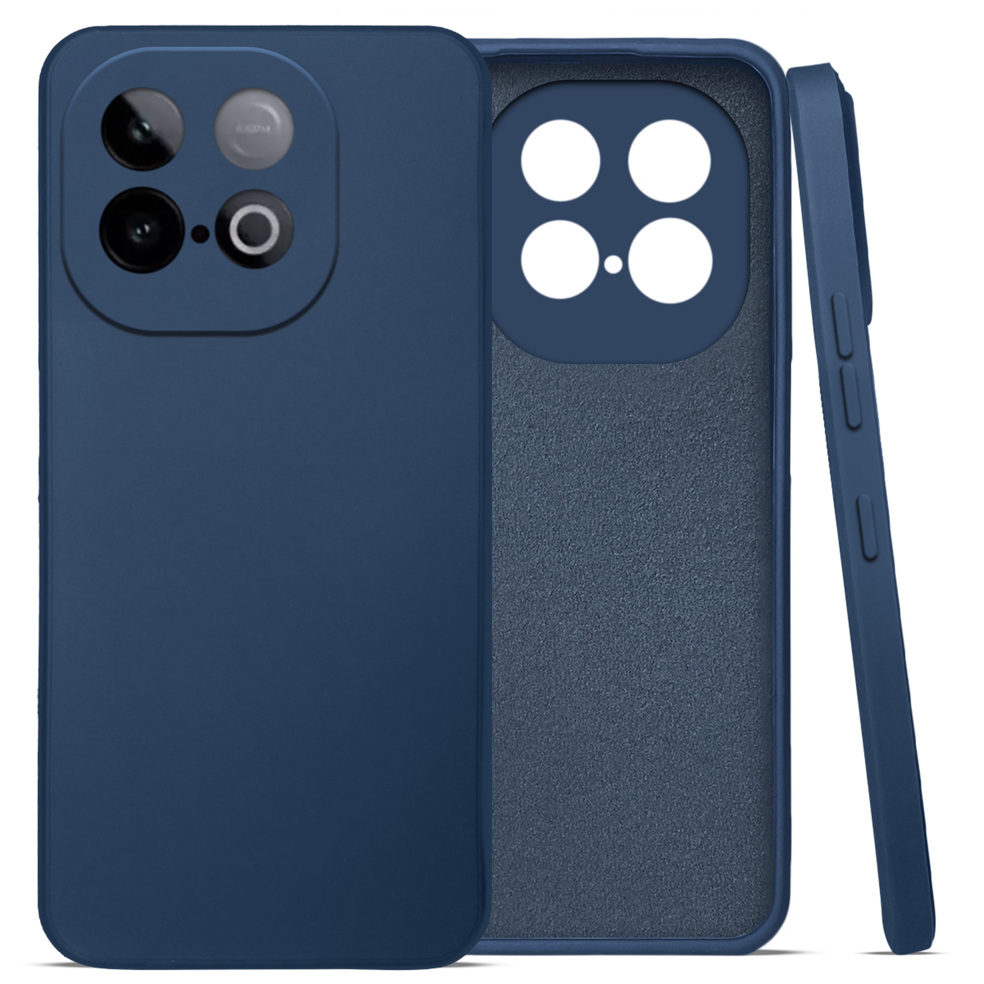 For Vivo iQOO Neo 10 Back Cover Case (Matte Finish Silicone with Inside Fiber Cloth)