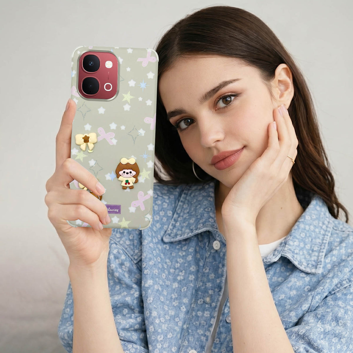 For Vivo Y31T 5G Back Cover Case (3D Cute Cartoons | Hard Back Side Soft | Matte Premium Finish | HD Printing)