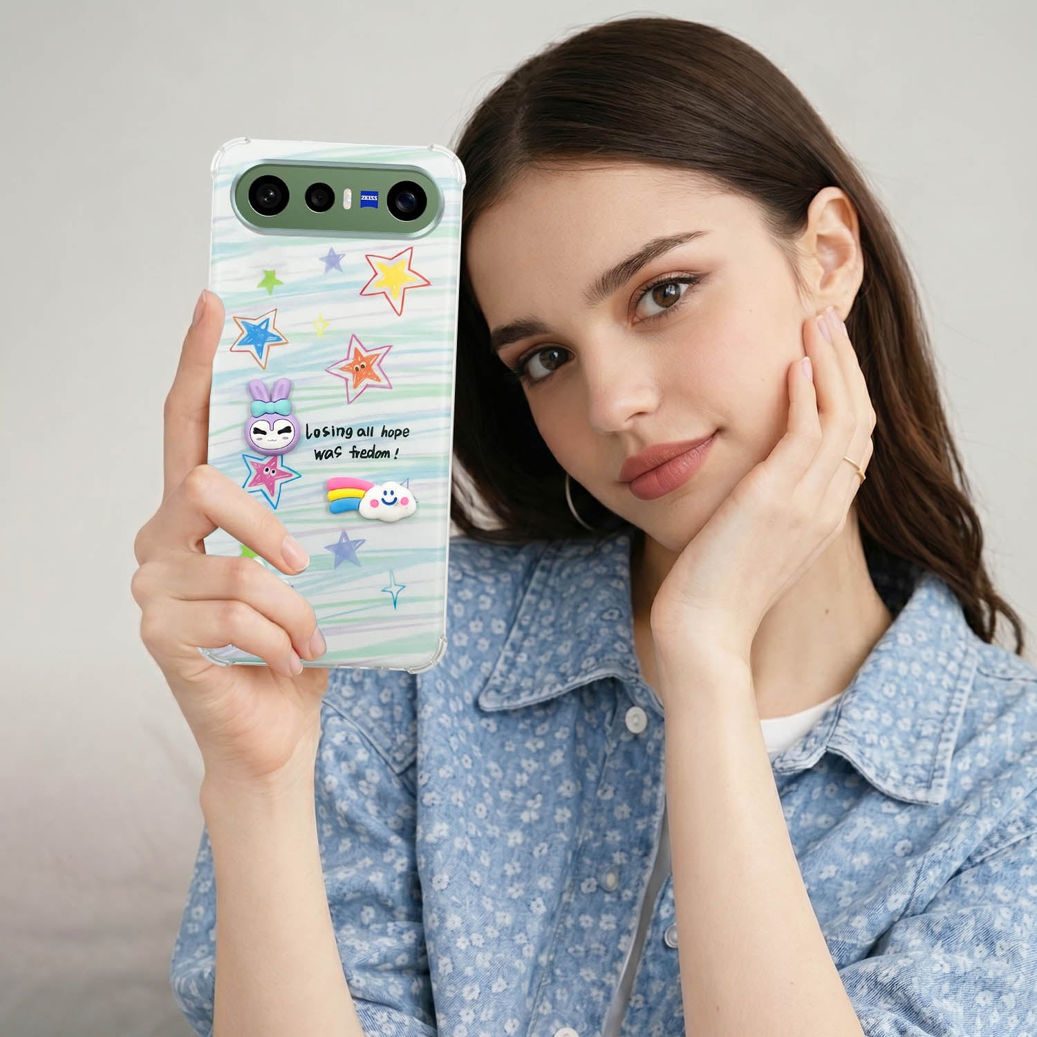 For Vivo X300 FE Back Cover Case (3D Cute Cartoons | Hard Back Side Soft | Matte Premium Finish | HD Printing)