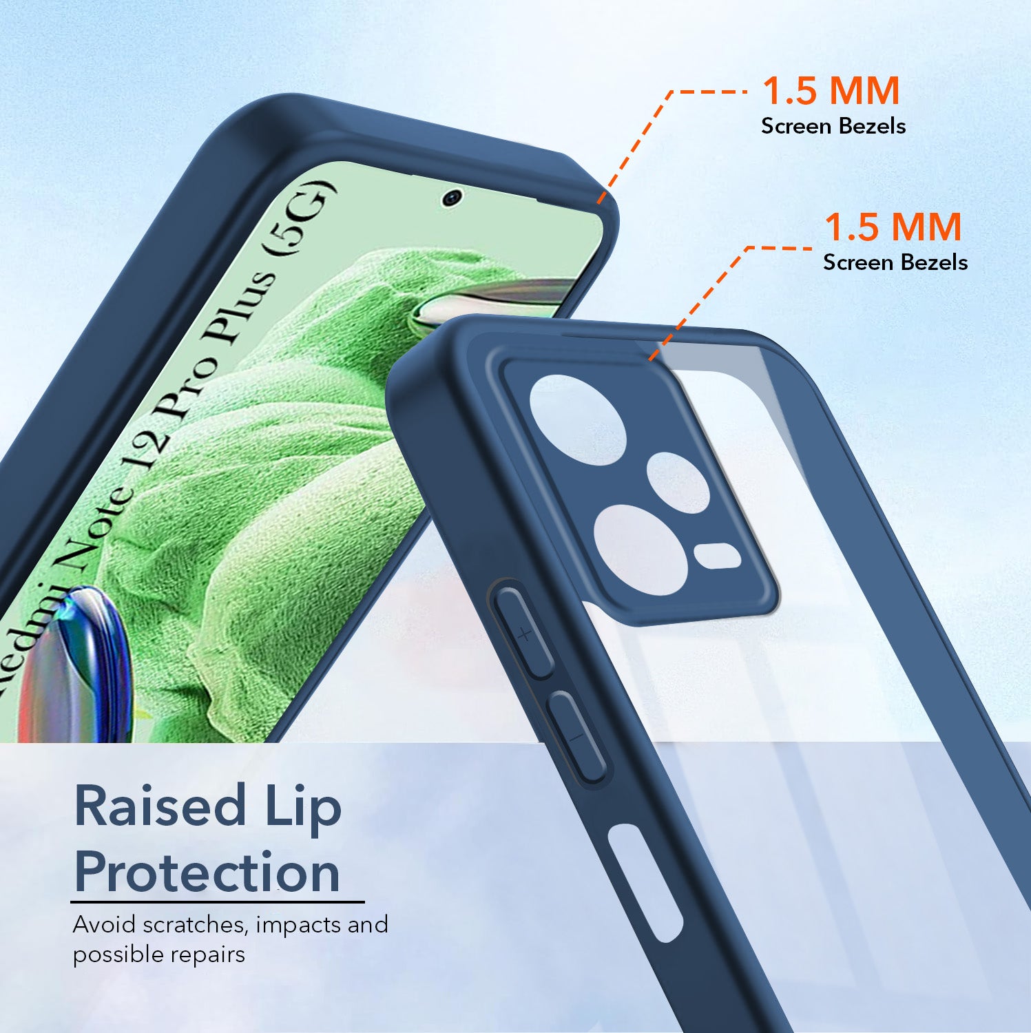 For Redmi Note 12 Pro Plus 5G Back Cover Case Ultra-Hybrid (Lifetime Anti Yellow | Anti Scratch | Crystal Clear Shockproof)