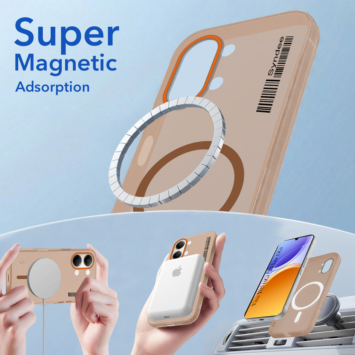 For Vivo Y05 4G | Vivo T5 Lite 5G Back Cover Case (Soft Touch | Camera Bump Protection | MagSafe Compatible | Matte Finish)