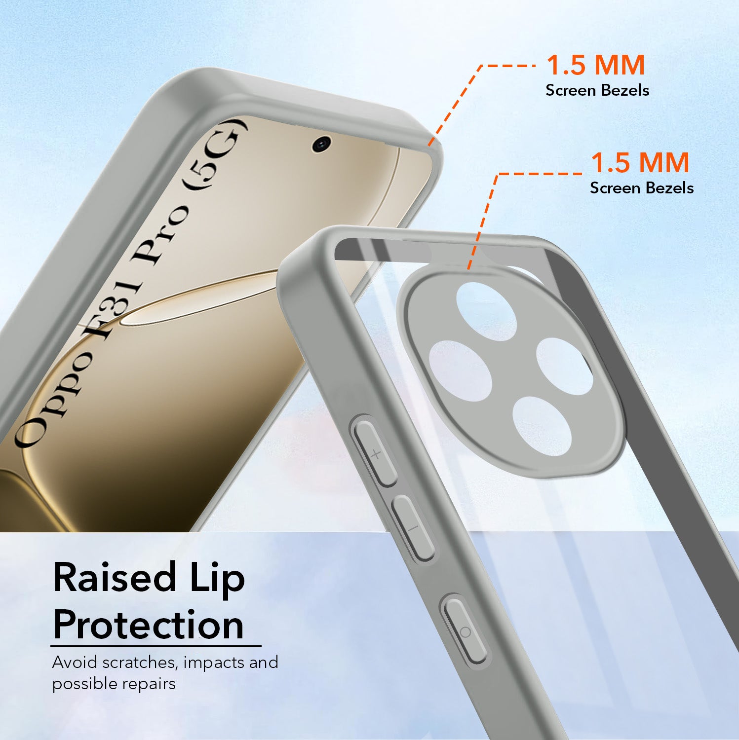 For Oppo F31 Pro Back Cover Case Ultra-Hybrid (Lifetime Anti Yellow | Anti Scratch | Crystal Clear Shockproof)