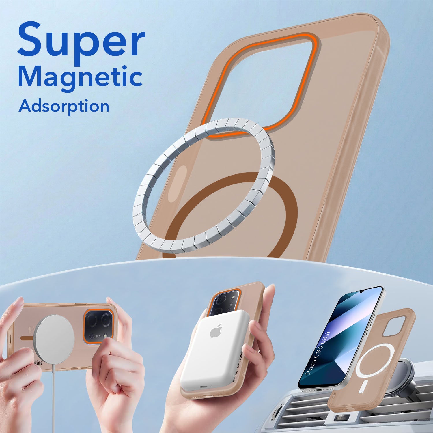 For Poco C85 5G Back Cover Case (Soft Touch | Camera Bump Protection | MagSafe Compatible | Matte Finish)