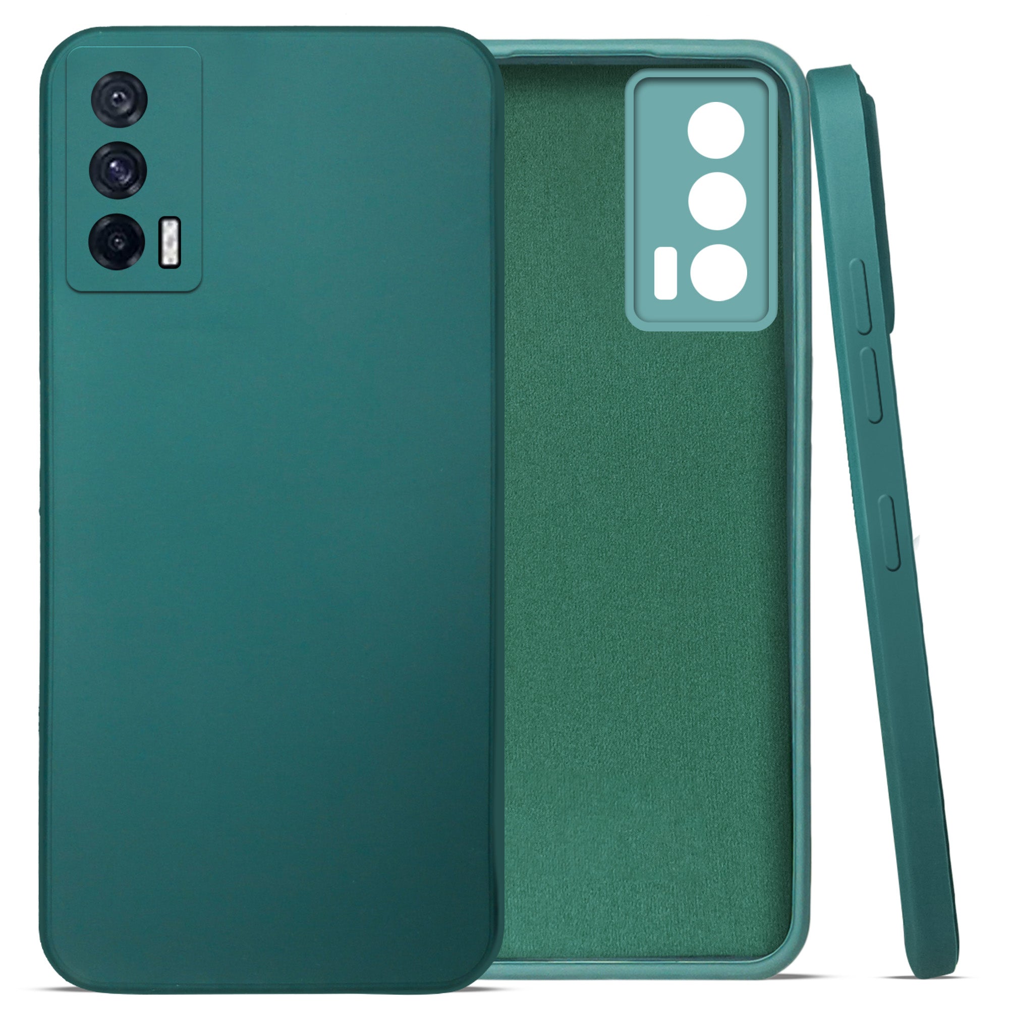 For Vivo iQOO 7 5G Back Cover Case (Matte Finish Silicone with Inside Fiber cloth)