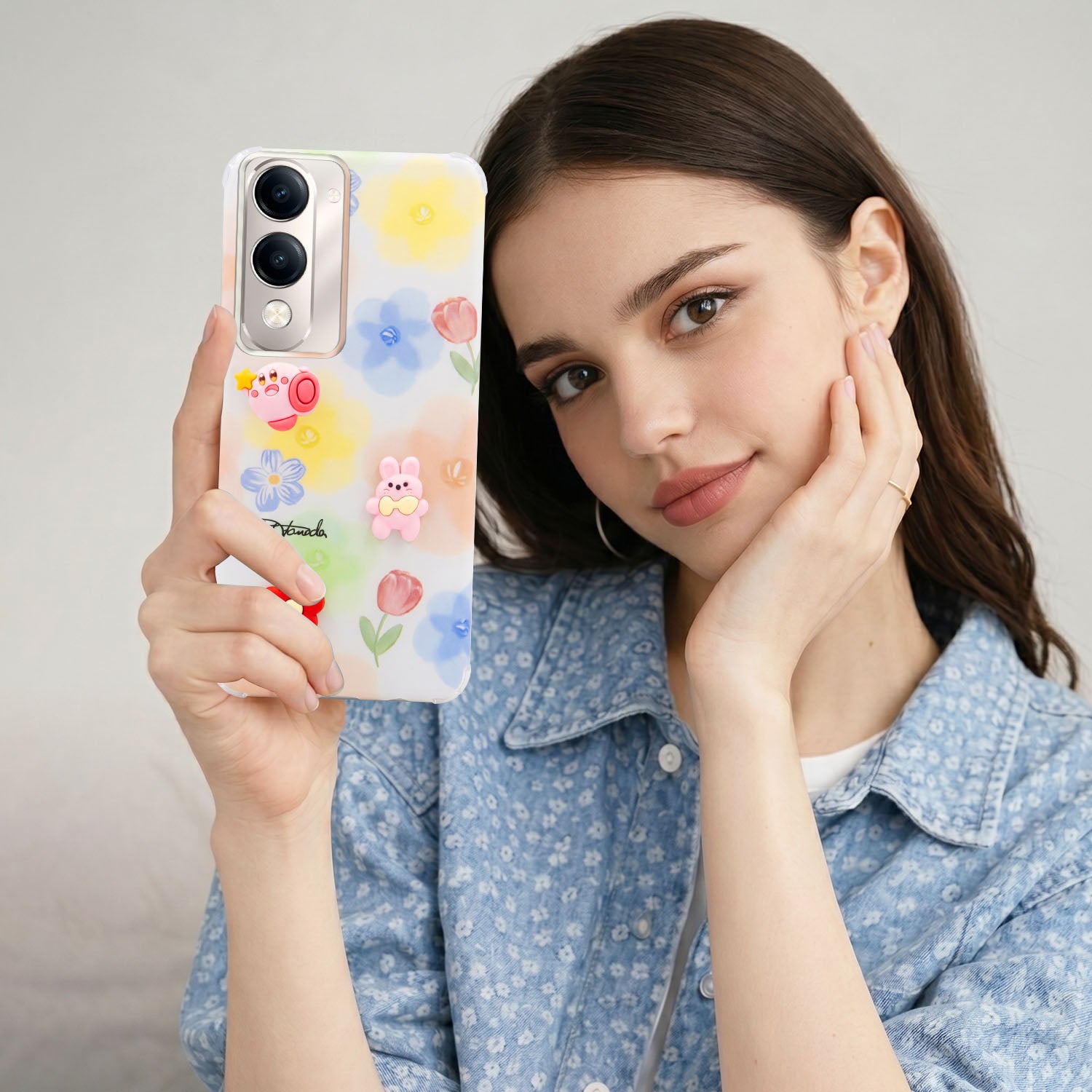 For Vivo Y19 | Vivo Y19e | Vivo T4 Lite Back Cover Case (3D Cute Cartoons | Hard Back Side Soft | Matte Premium Finish | HD Printing)