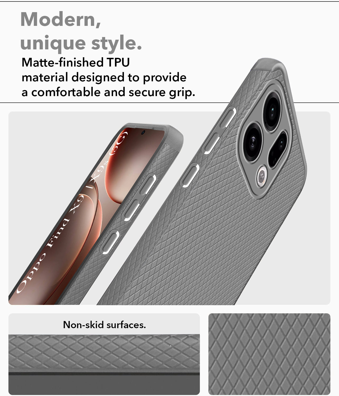 For Oppo Find X9 | Oppo Find X9s Back Cover Case Liquid Silicone (Camera Protection | Side Grip Texture | Soft and Flexible)