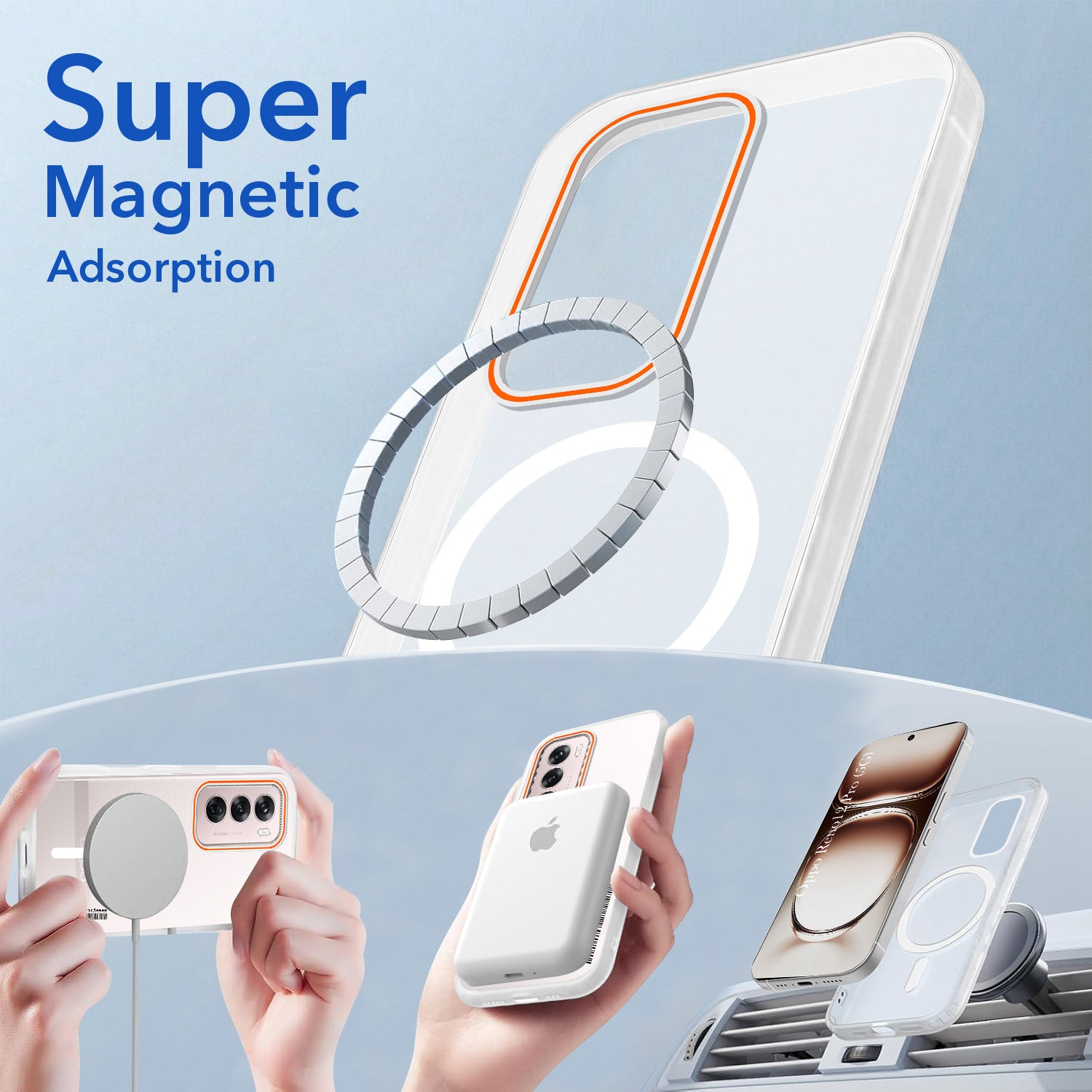 For Oppo Reno12 Pro 5G | Oppo Reno 12 Pro 5G Back Cover Case (Soft Touch | Camera Bump Protection | MagSafe Compatible | Matte Finish)