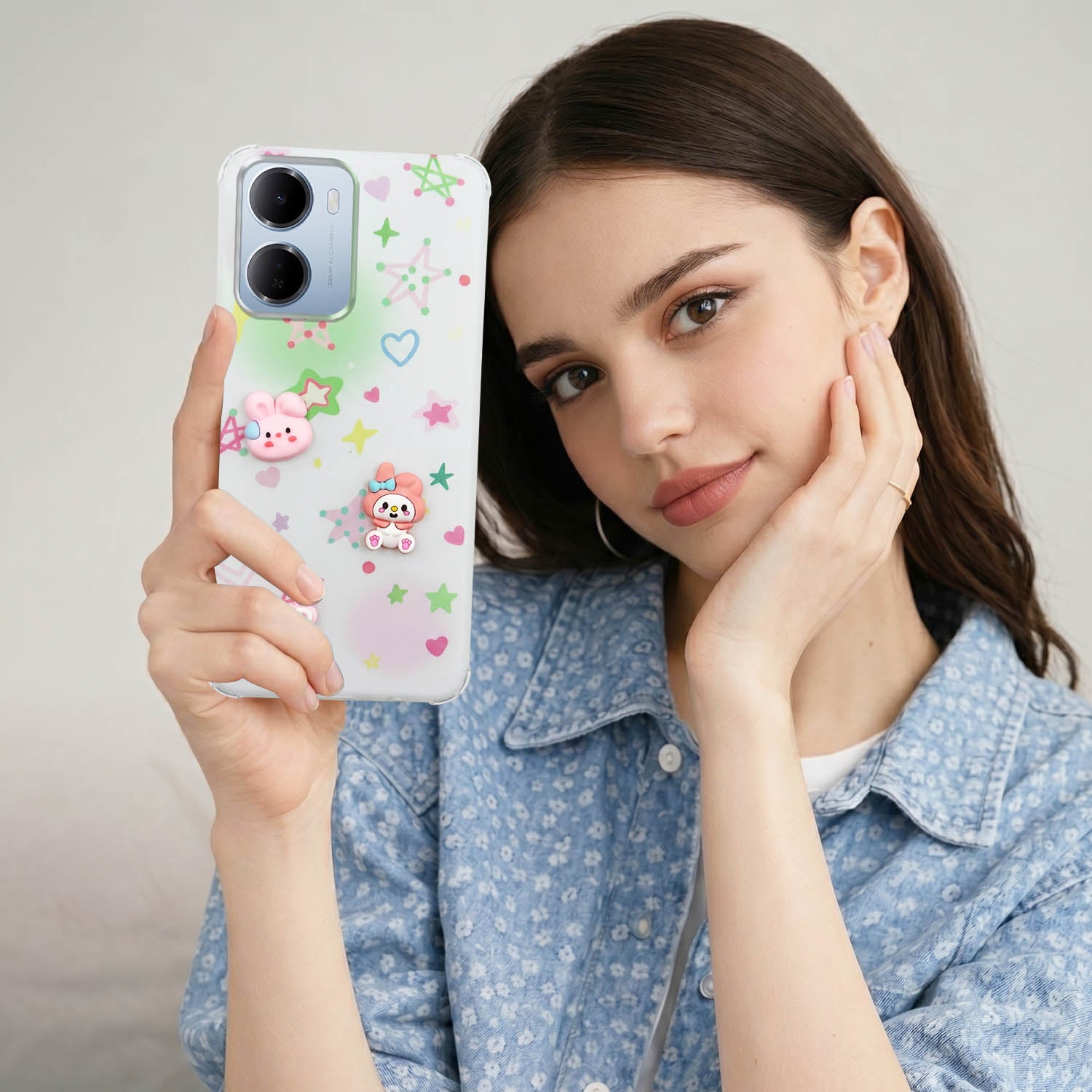 For Redmi 15A 5G Back Cover Case (3D Cute Cartoons | Hard Back Side Soft | Matte Premium Finish | HD Printing)