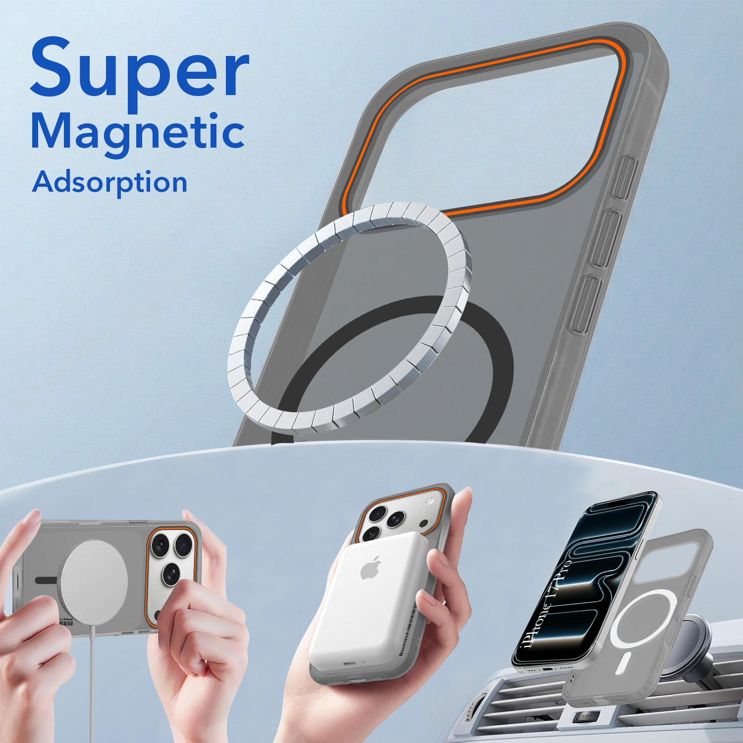 For Apple iPhone 17 Pro Back Cover Case (Soft Touch | Camera Bump Protection | MagSafe Compatible | Matte Finish)
