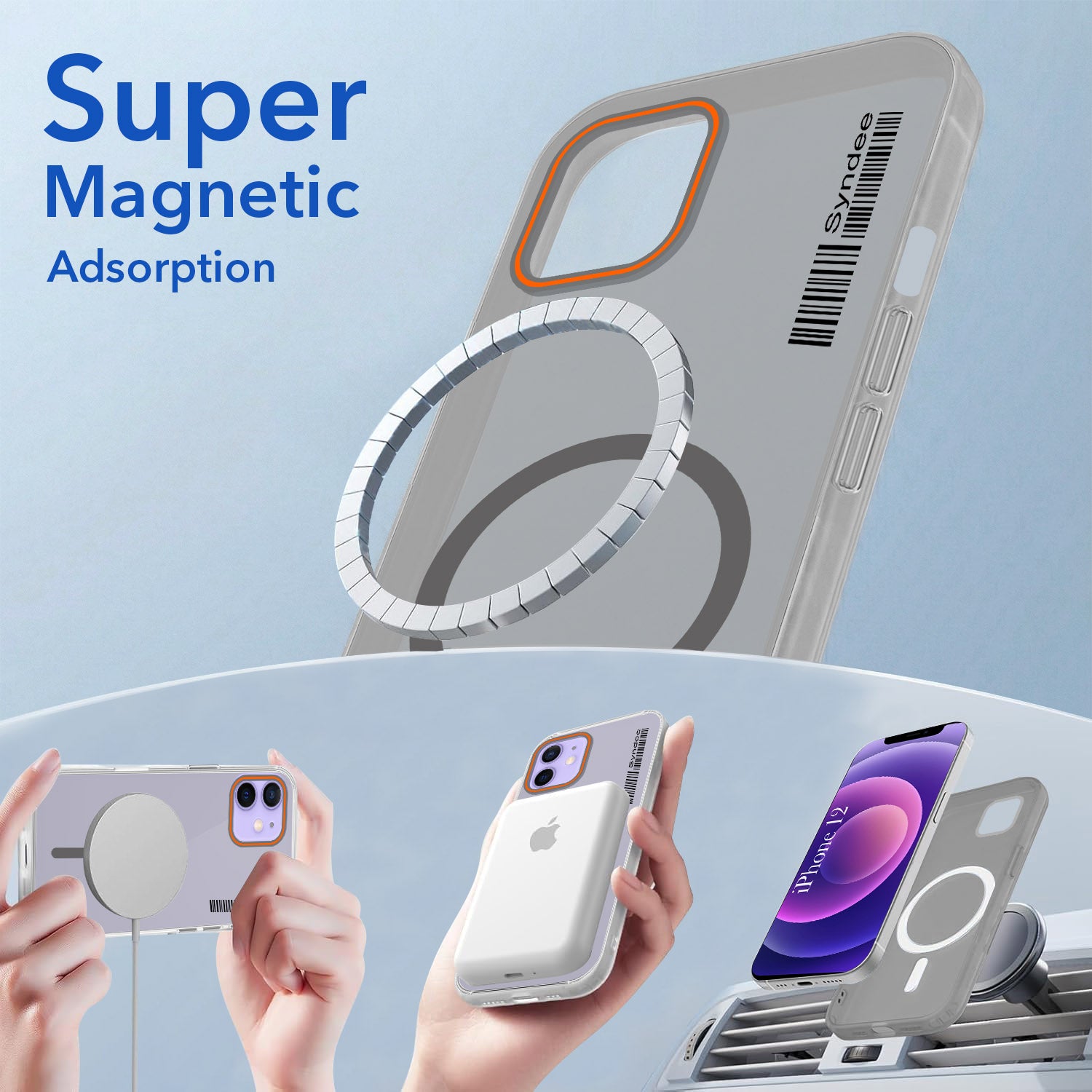 For Apple iPhone 12 Back Cover Case (Soft Touch | Camera Bump Protection | MagSafe Compatible | Matte Finish)