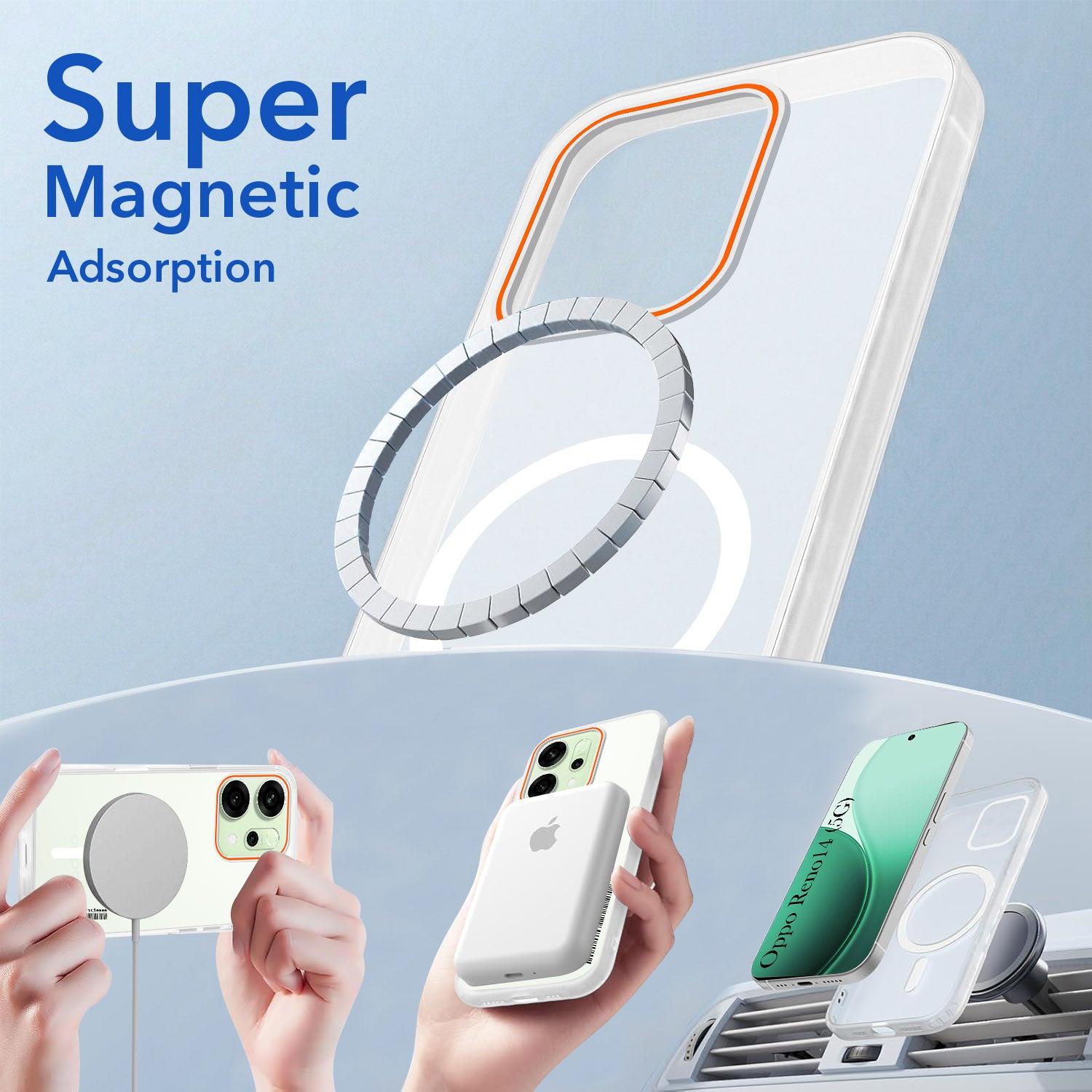For Oppo Reno14 5G | Oppo Reno 14 5G Back Cover Case (Soft Touch | Camera Bump Protection | MagSafe Compatible | Matte Finish)