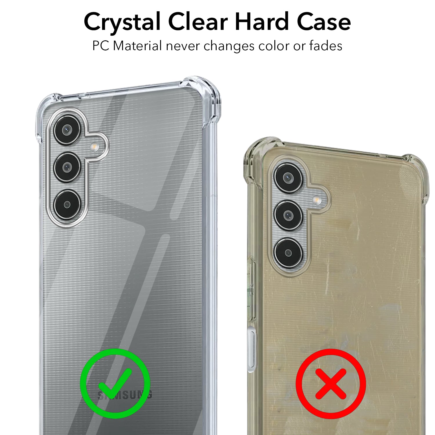 For Samsung Galaxy M35 5G Shockproof Crystal-Clear Back Cover ( Drop & Camera Protection | Hard Polycarbonate)