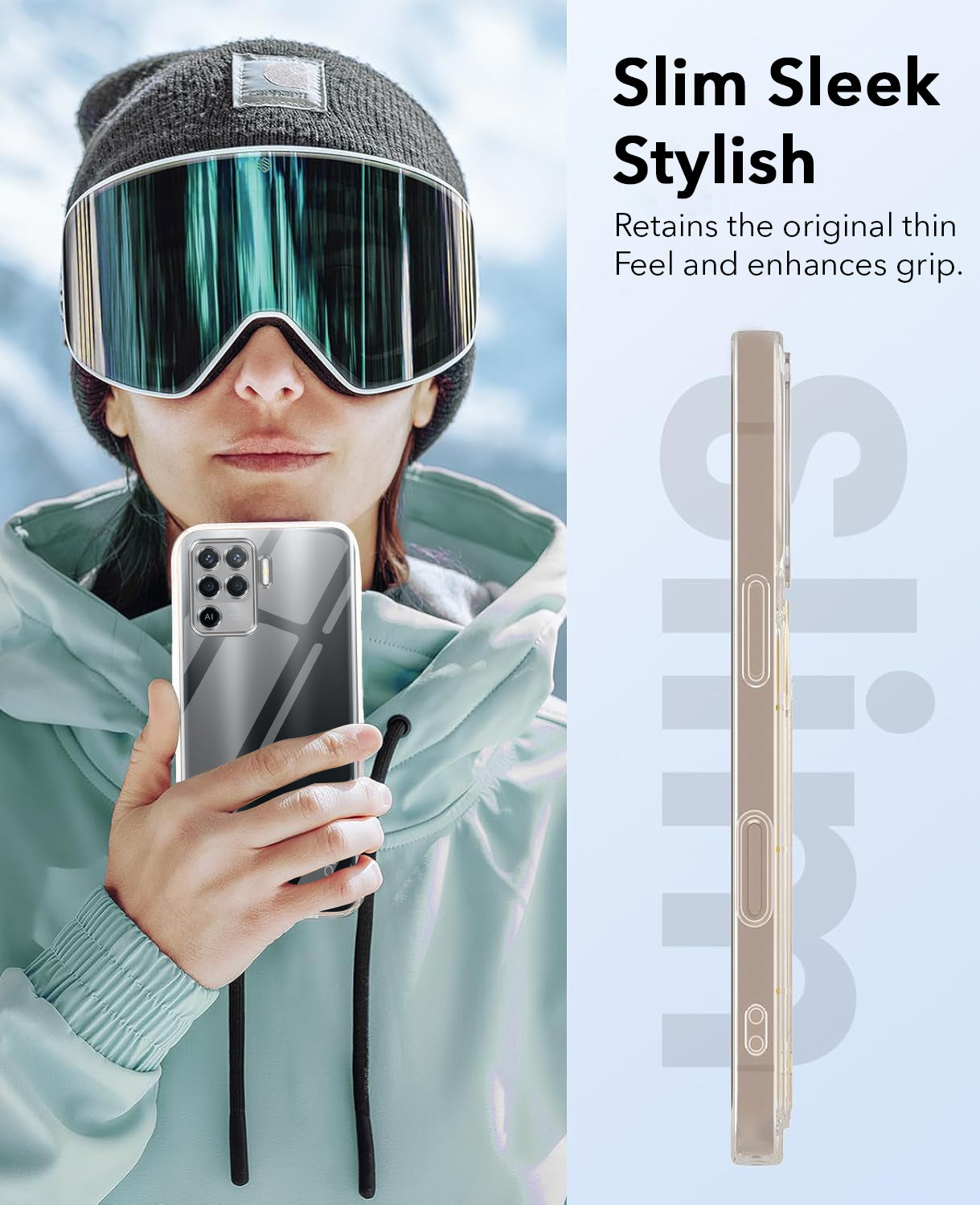 For Oppo Reno5 Lite | Reno 5 Lite  Back Cover Case (Hard Anti Yellow Clear Case | Drop & Camera Protection | Shockproof Polycarbonate)