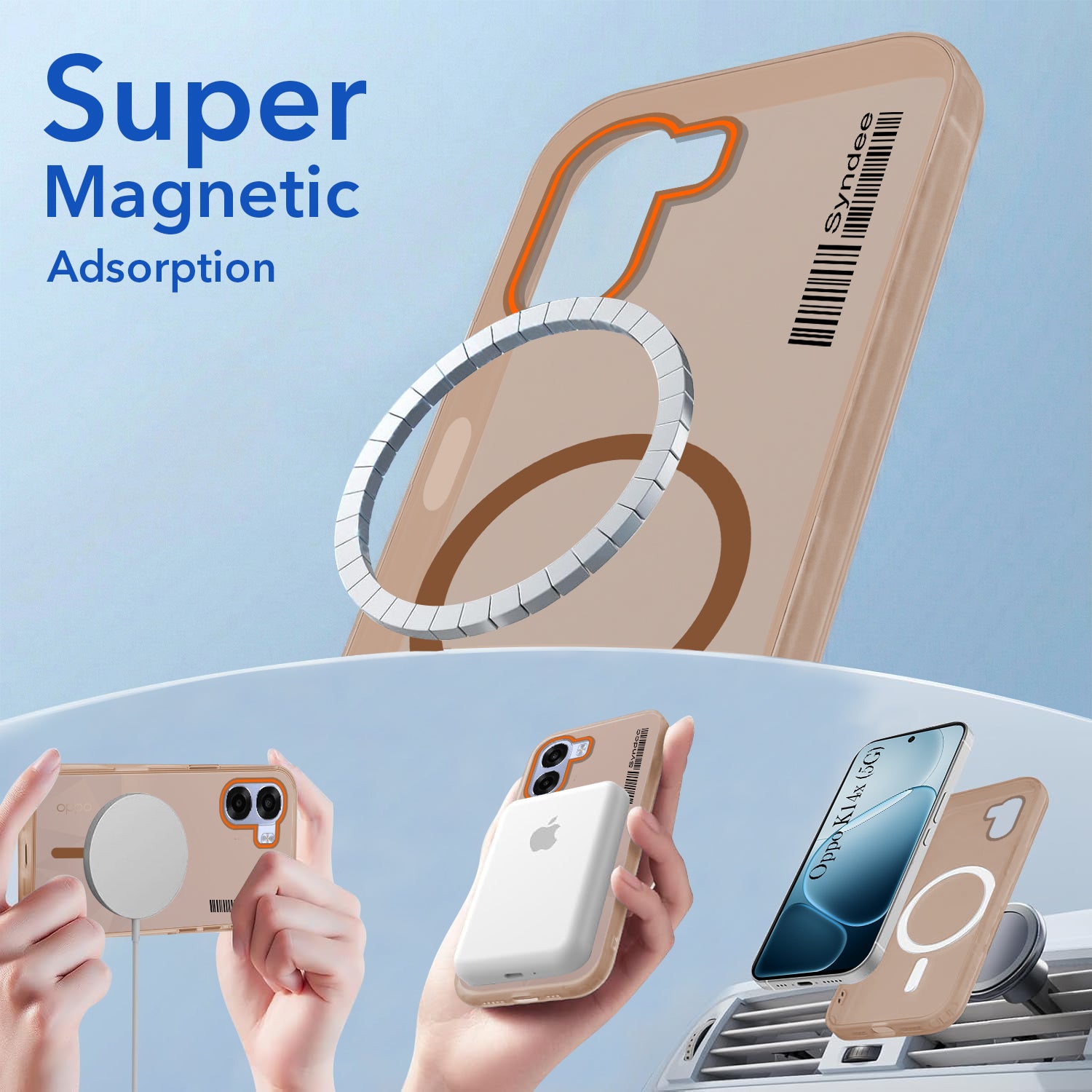 For Oppo K14x 5G Back Cover Case (Soft Touch | Camera Bump Protection | MagSafe Compatible | Matte Finish)
