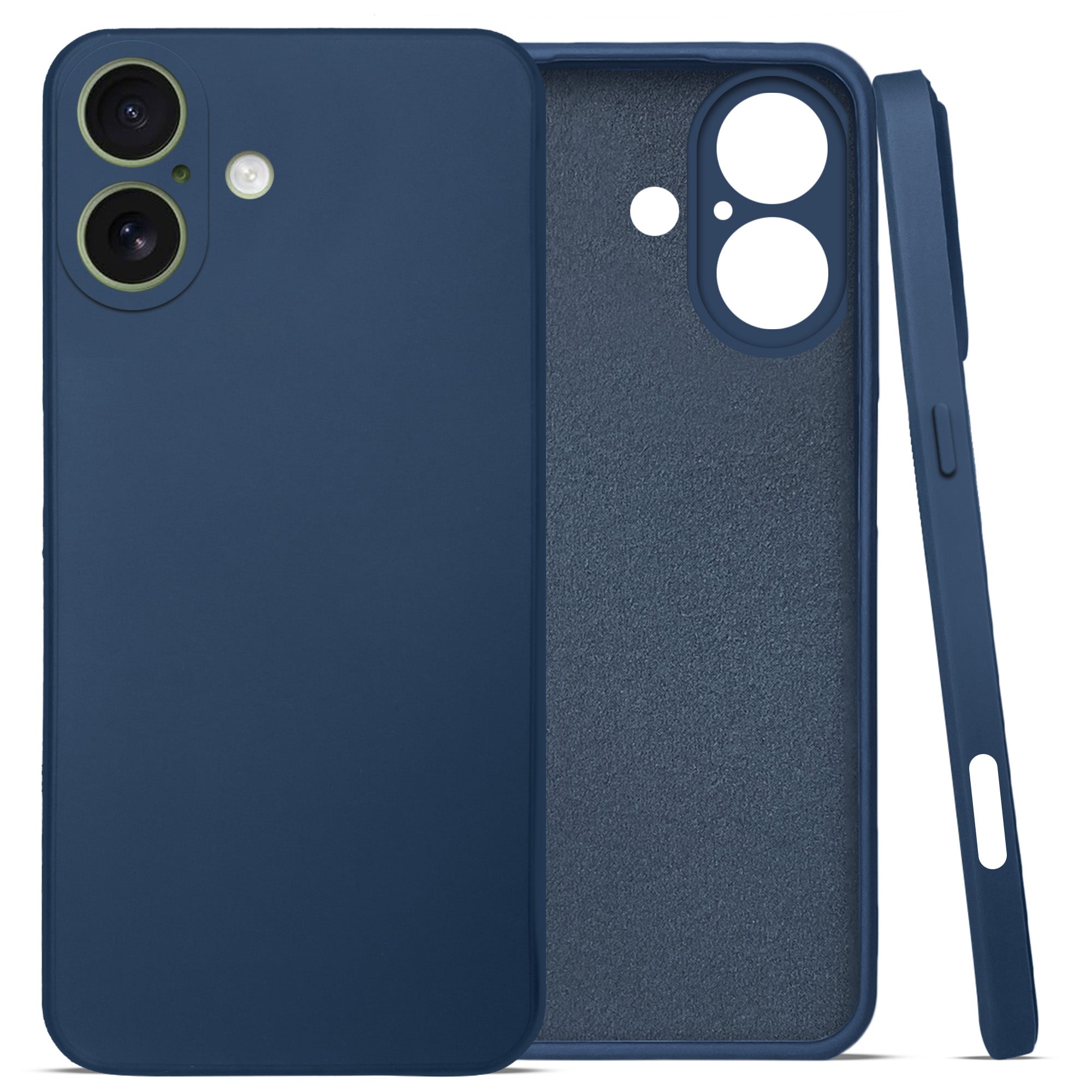 For Apple iPhone 17 Back Cover Case (Matte Finish Silicone with Inside Fiber Cloth)