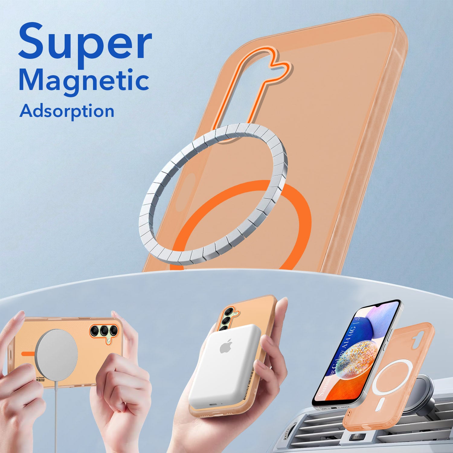 For Samsung Galaxy A14 4G | 5G Back Cover Case (Soft Touch | Camera Bump Protection | MagSafe Compatible | Matte Finish)