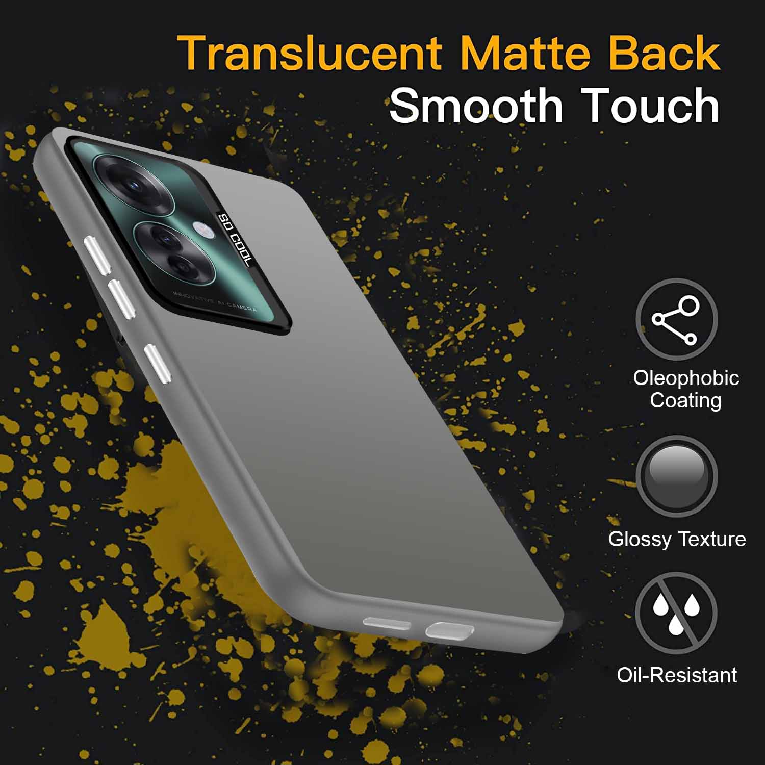For Oppo Reno11 F 5G | Oppo Reno 11F 5G Hard Back Cover Case (Velvet Touch | Professional Glossy Finish | Camera Protection Bump)