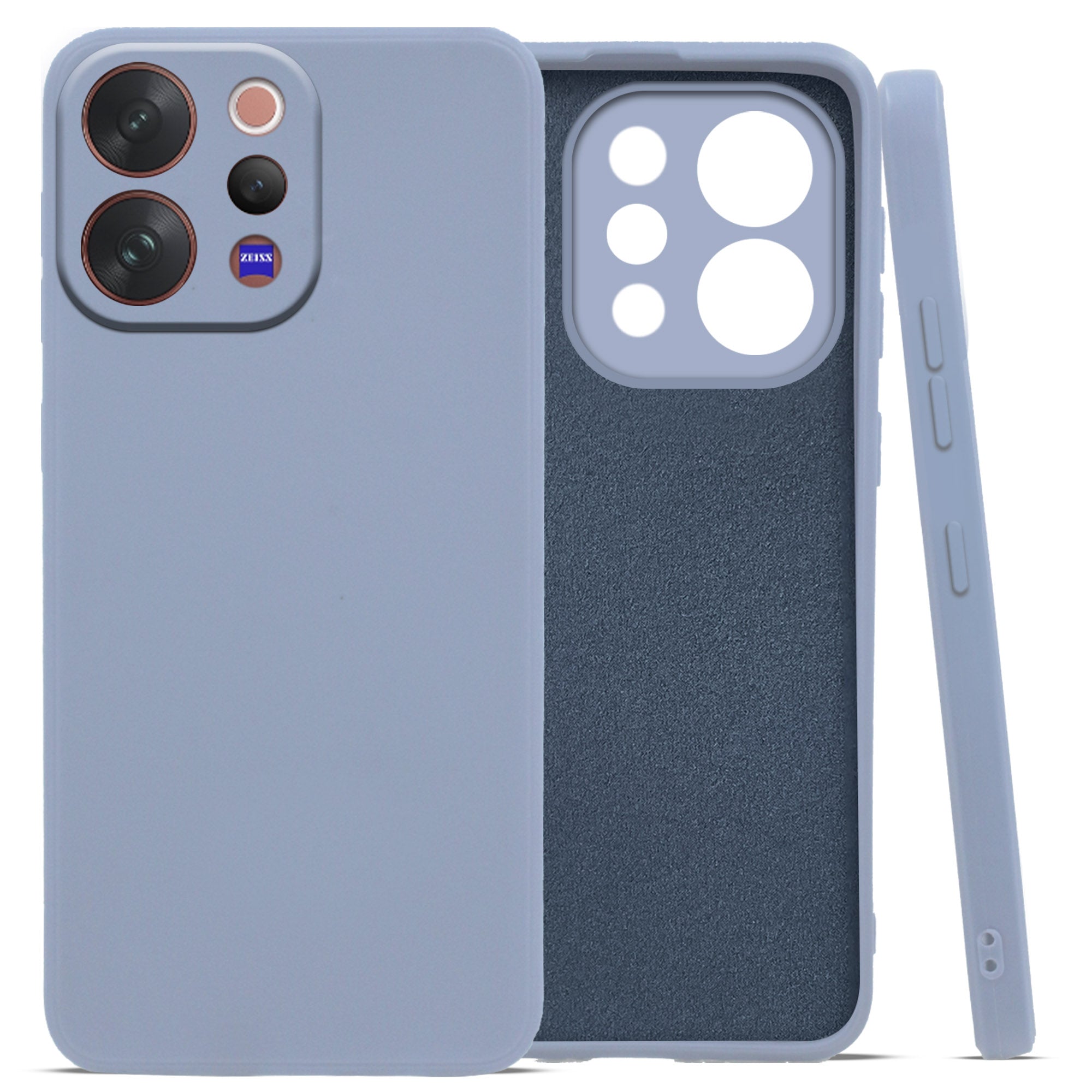 For Vivo V70 | Vivo V70 Elite 5G Back Cover Case (Matte Finish Silicone with Inside Fiber cloth)